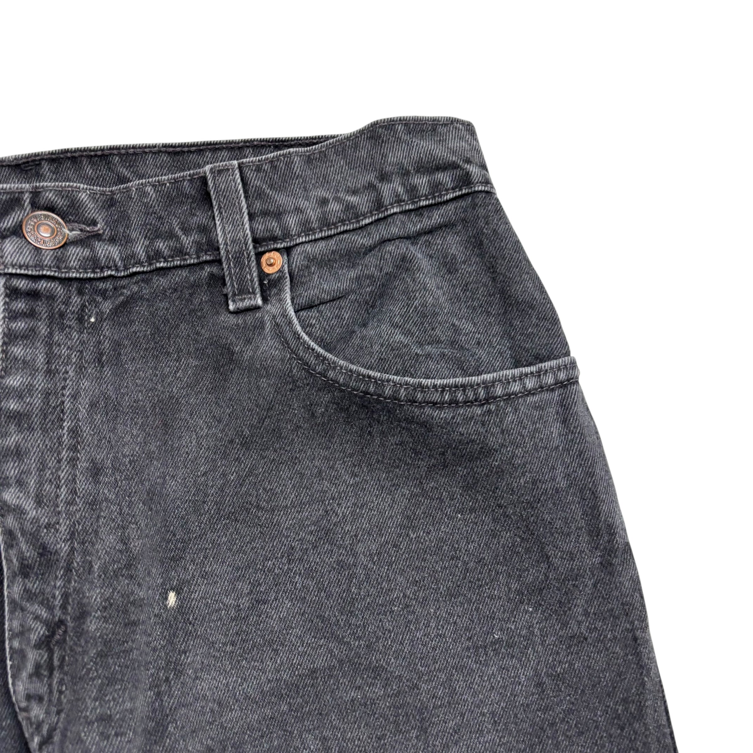 Levis 550 Jeans W28 L30 Womens Black Relaxed Taper Made In USA Vintage Denim