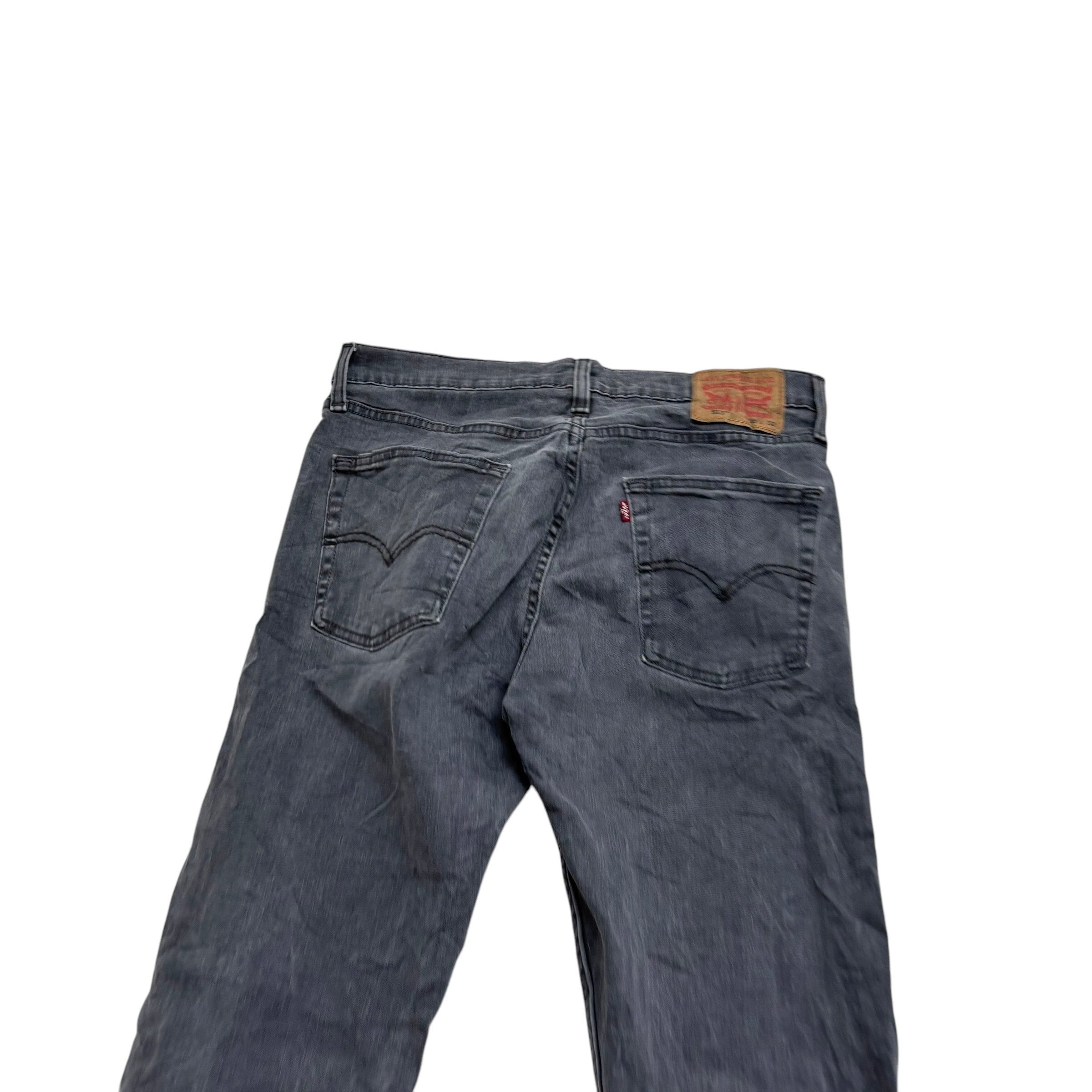 Levis 513 Jeans W32 L32 Mens Grey Slim Straight Fit Stretch Denim