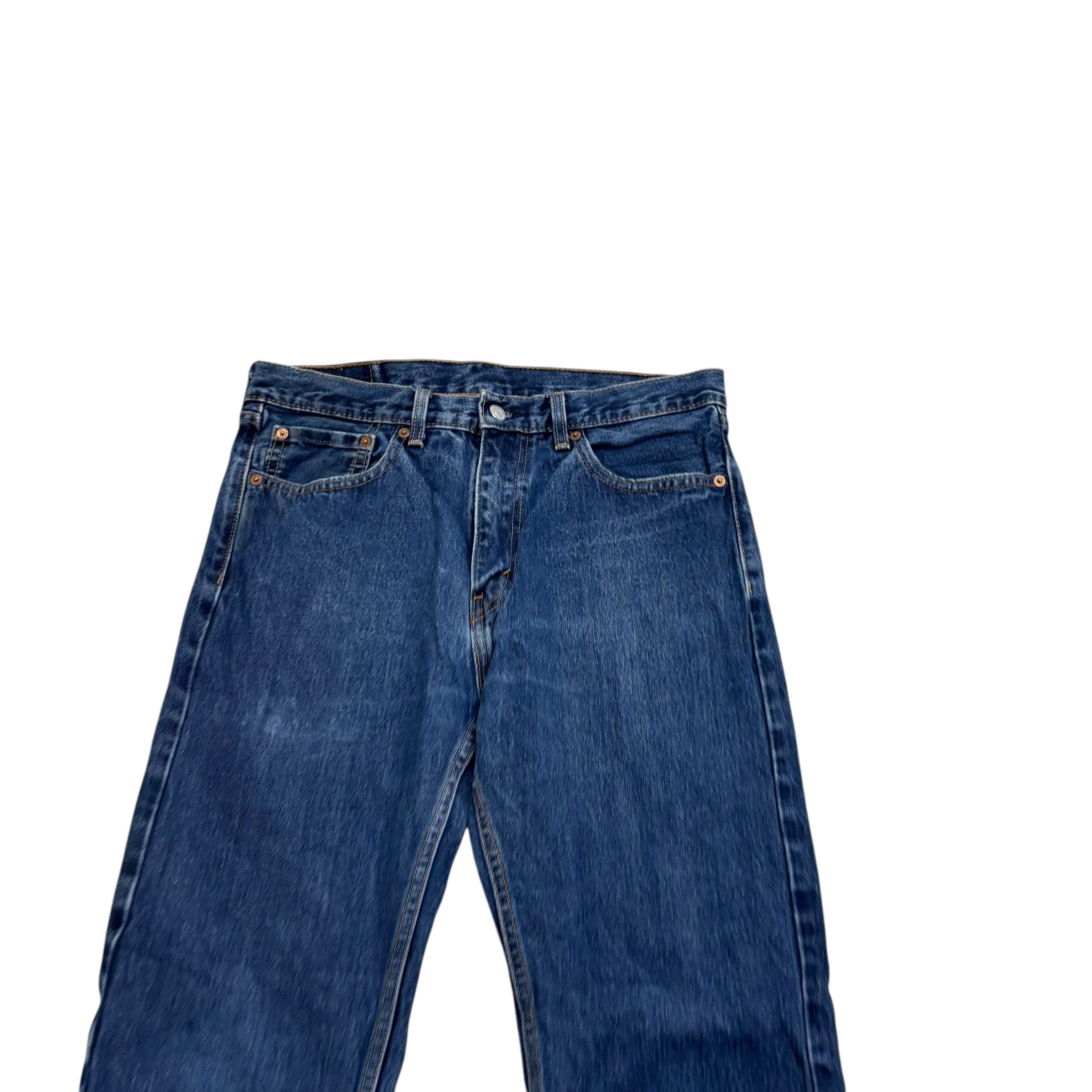 Levis 505 Jeans W33 L30 Mens Mid Blue Regular Straight Fit Denim