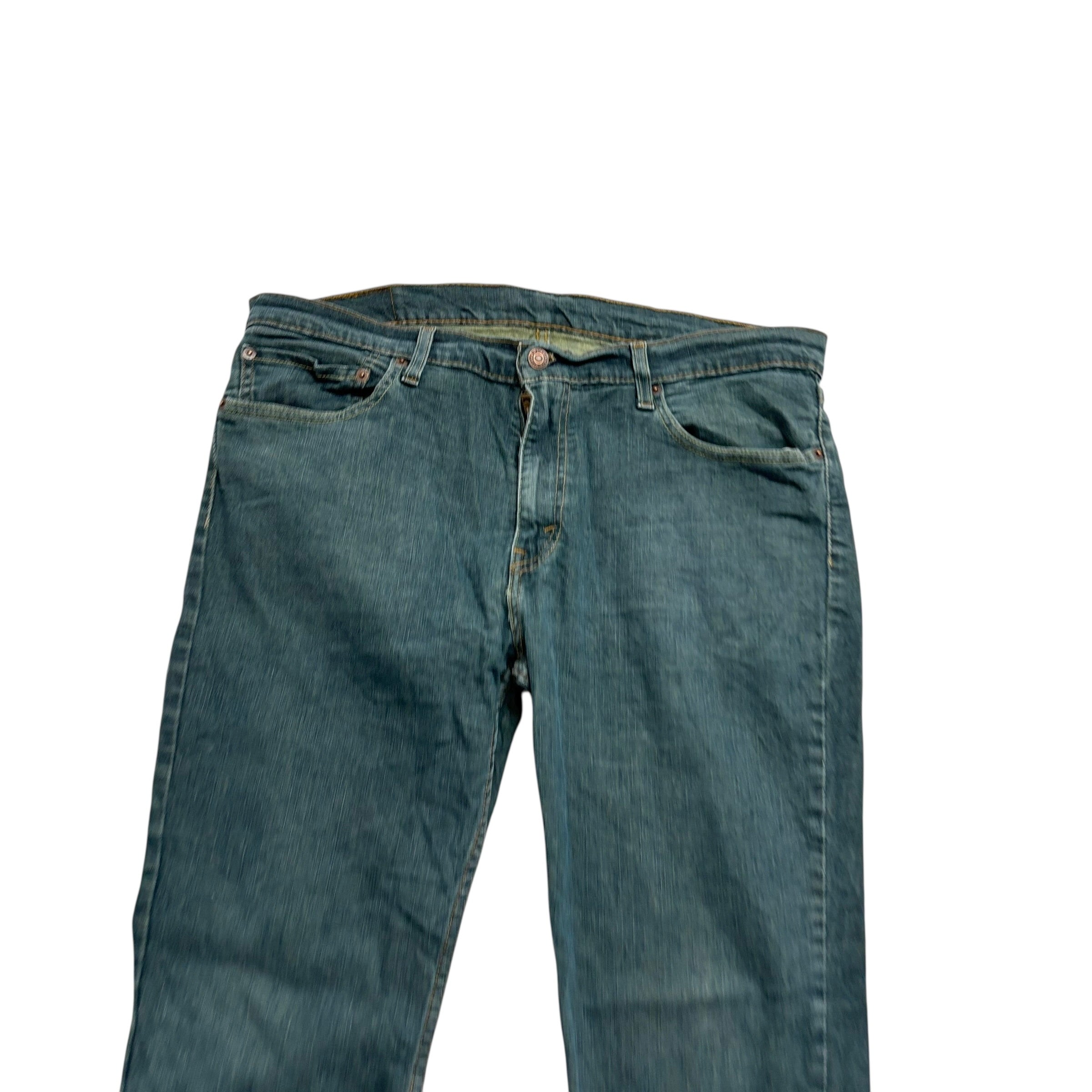 Levis 511 Jeans W36 L32 Mens Green Blue Slim Fit Stretch Denim