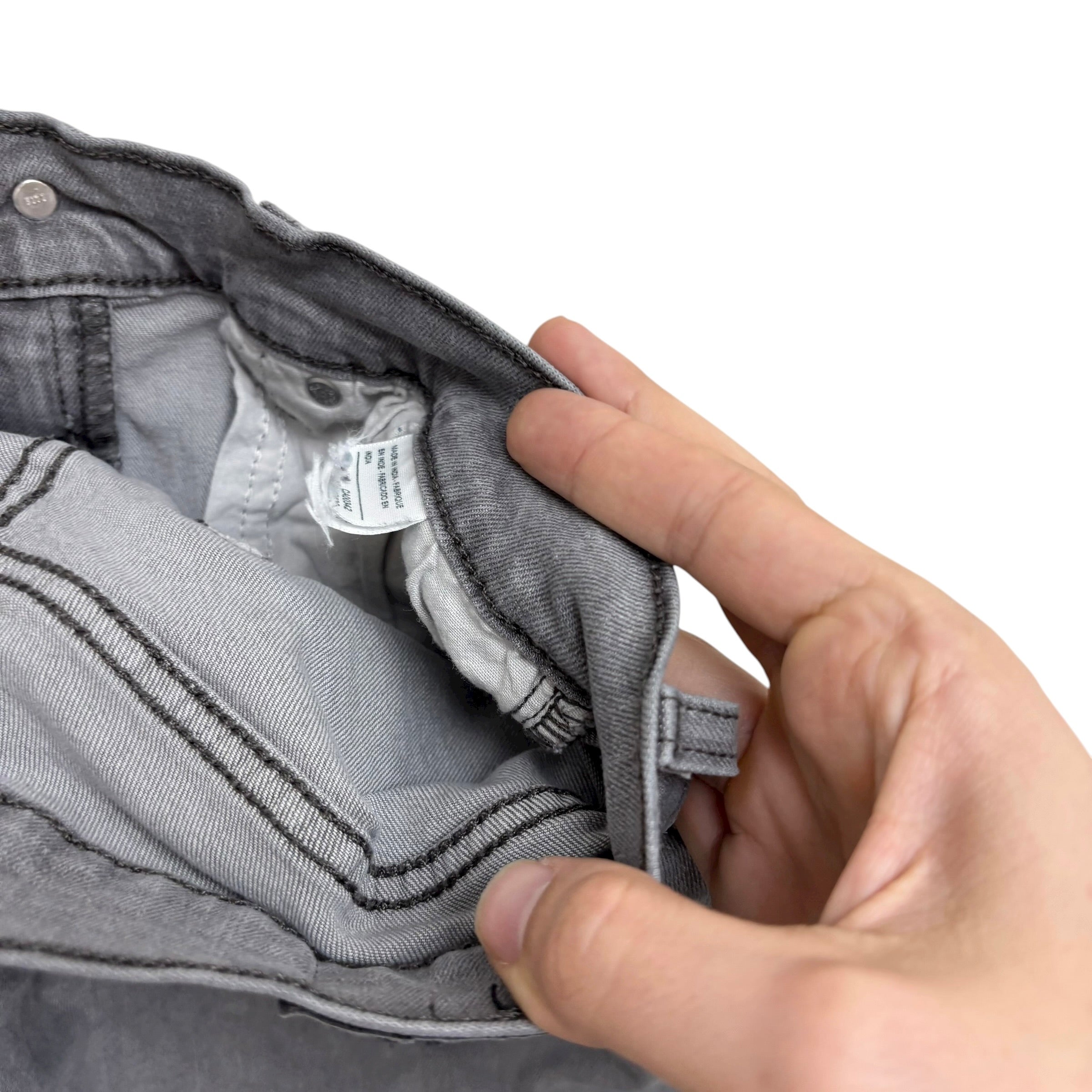 Levis Denizen Jeans W28 L31 Mens Grey Slim Fit Stretch Denim