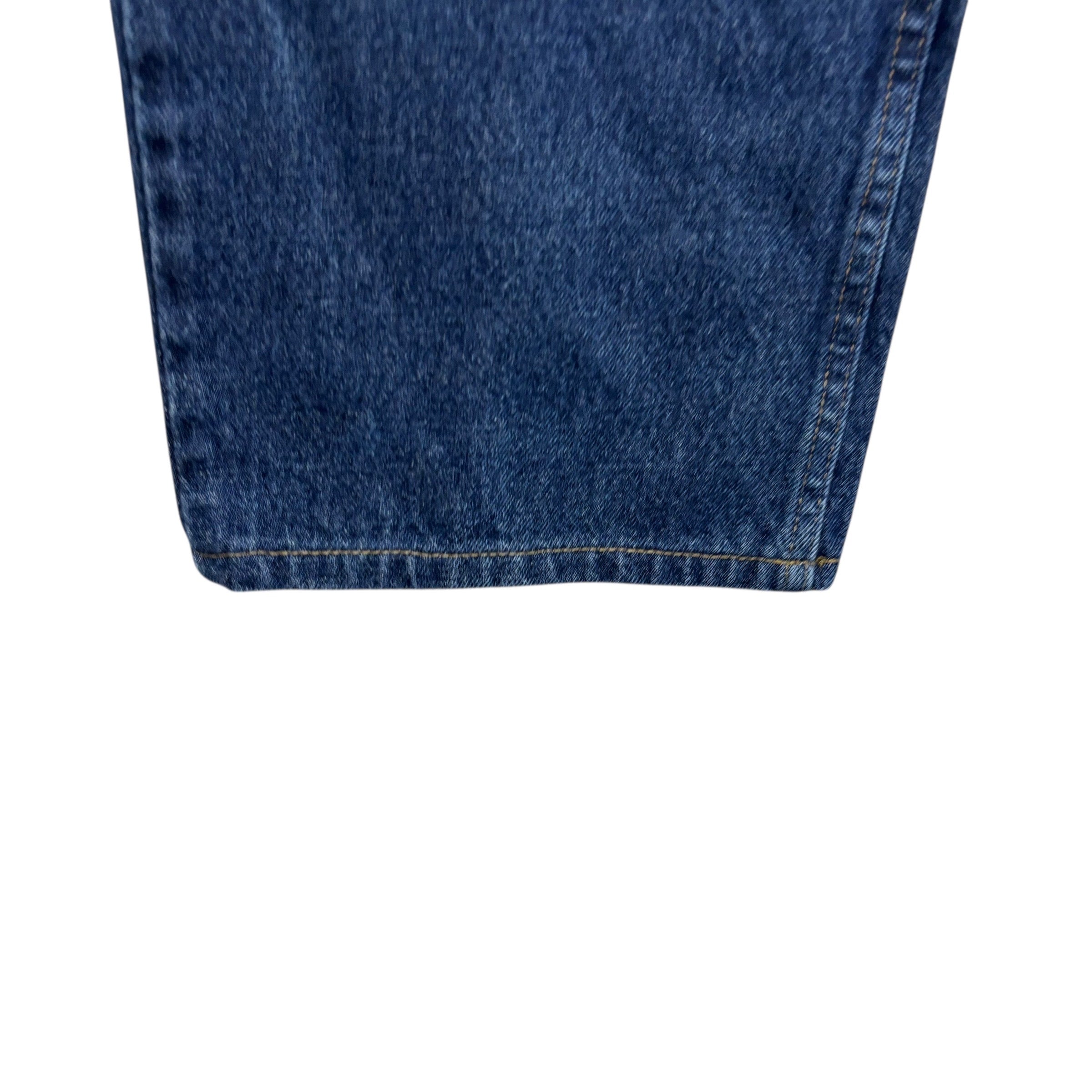 Wrangler Jeans W44 L27 Mens Dark Blue Regular Straight Fit Denim (E)