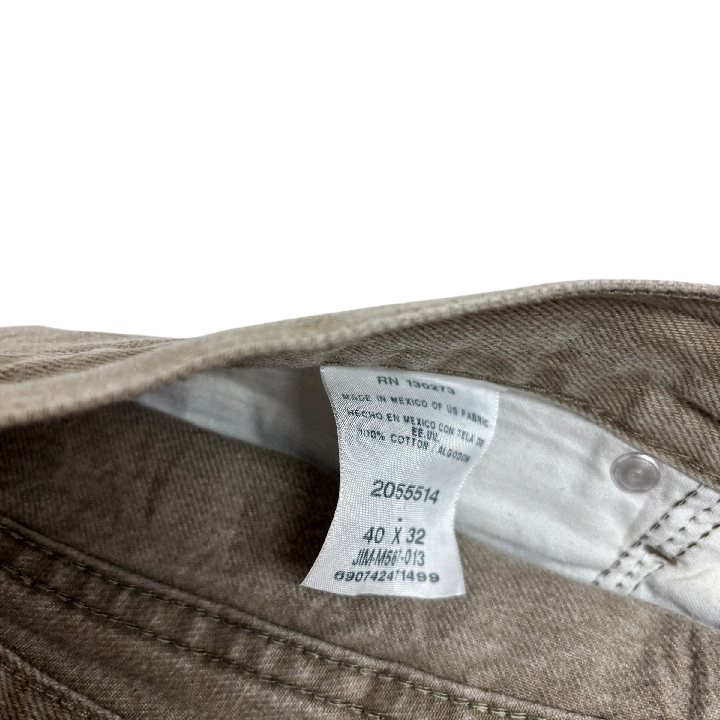 Lee Jeans W40 L32 Mens Green Relaxed Straight Fit Denim