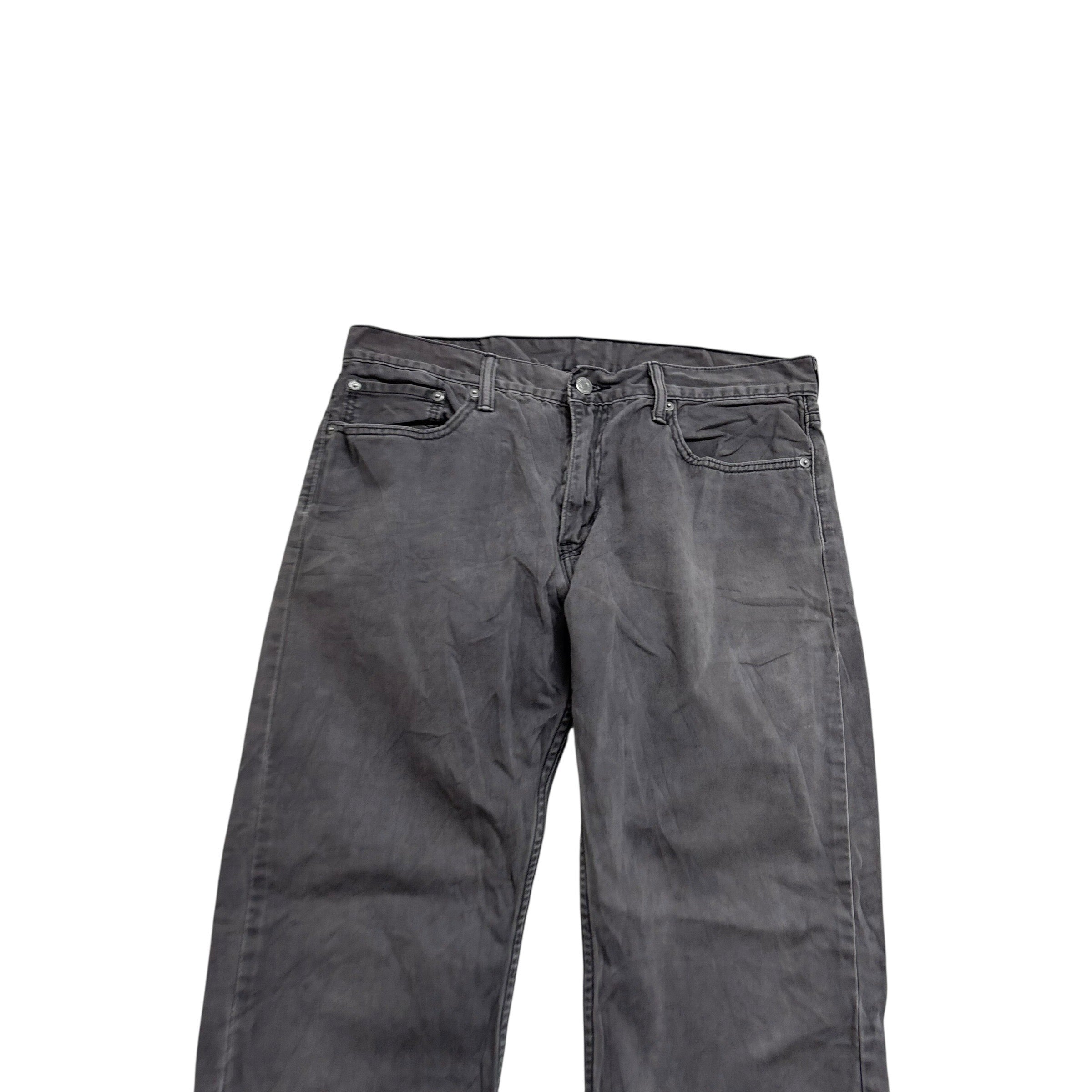 Levis 514 Trousers W34 L32 Mens Grey Regular Straight Fit Cotton Pants