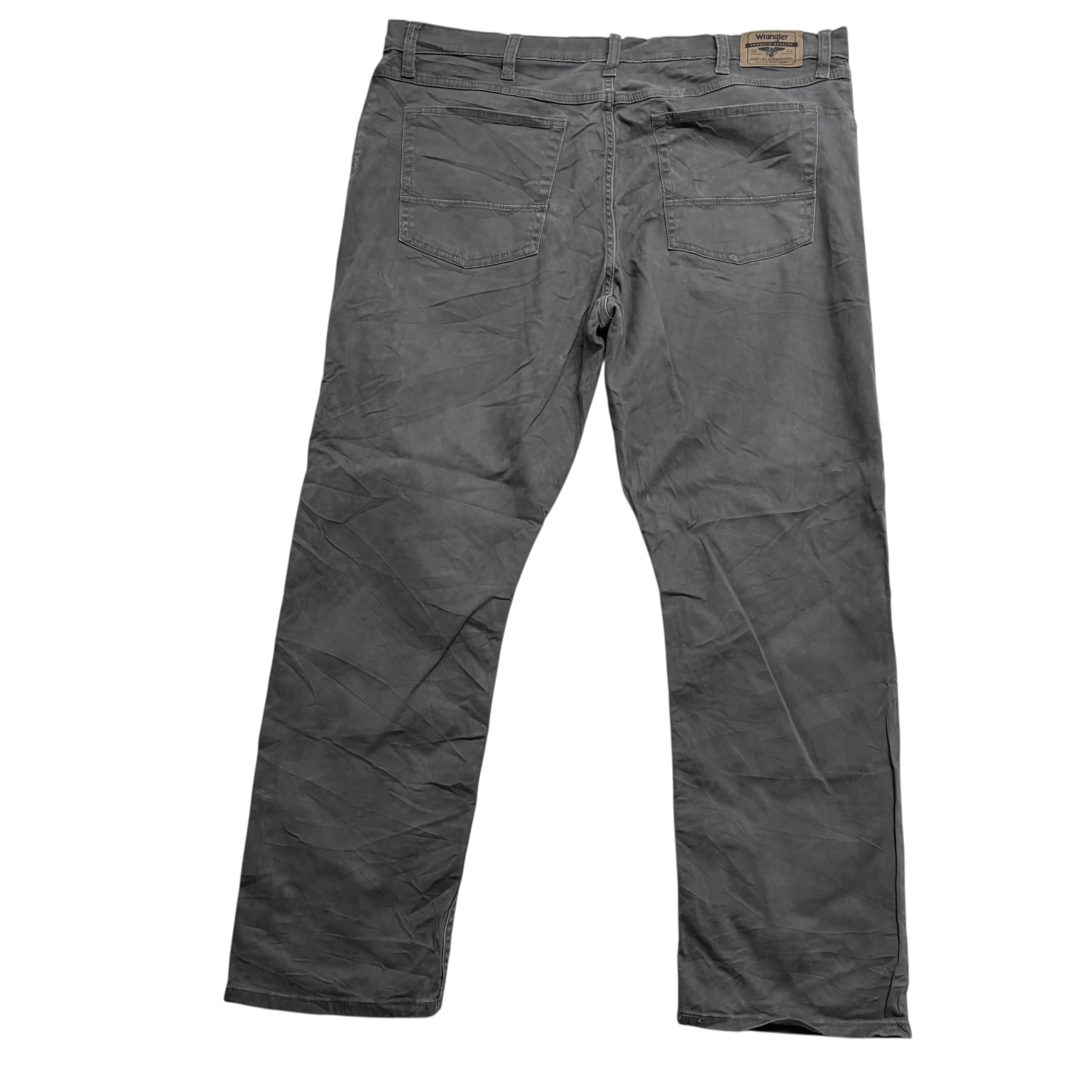 Wrangler Trousers W40 L30 Mens Grey Regular Straight Fit Stretch Pants (E)