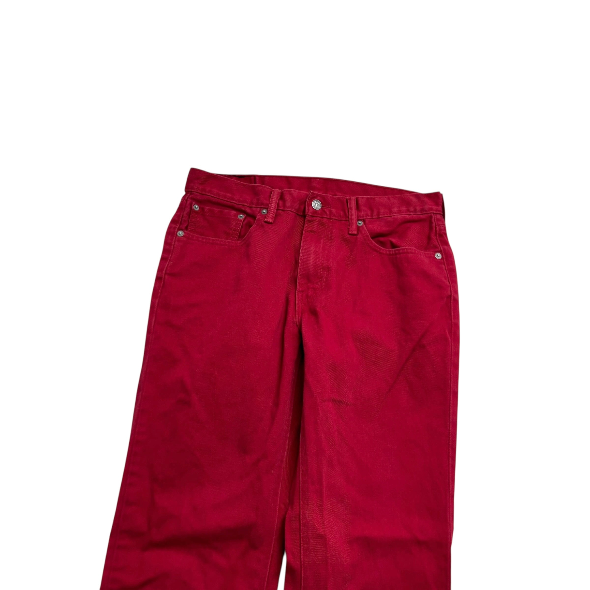 Levis 541 Trousers W31 L30 Mens Red Athletic Tapered Fit Pants (E)