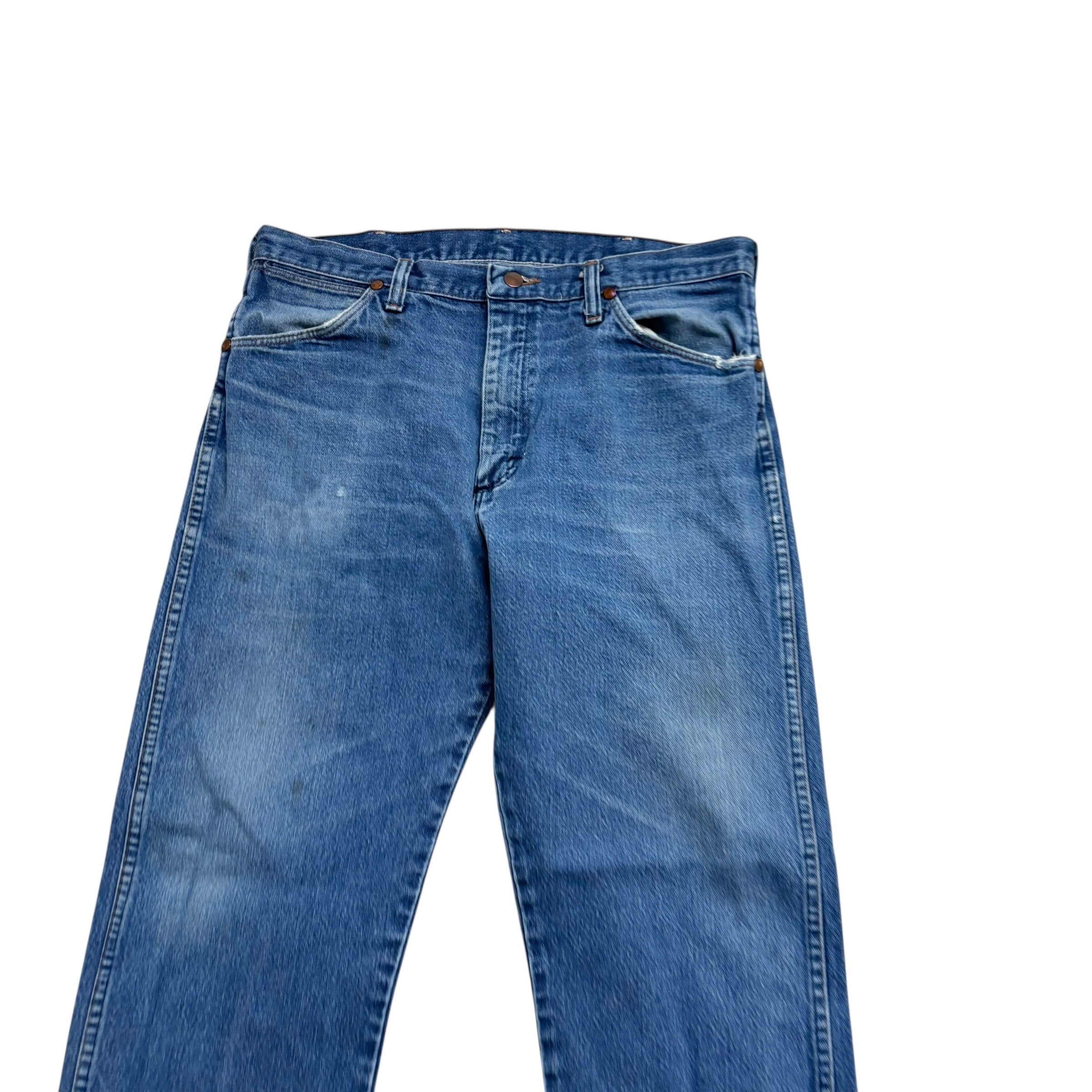 Wrangler Jeans Cowboy Cut W33 L30 Mens Mid Blue 13MWZ Vintage USA Made