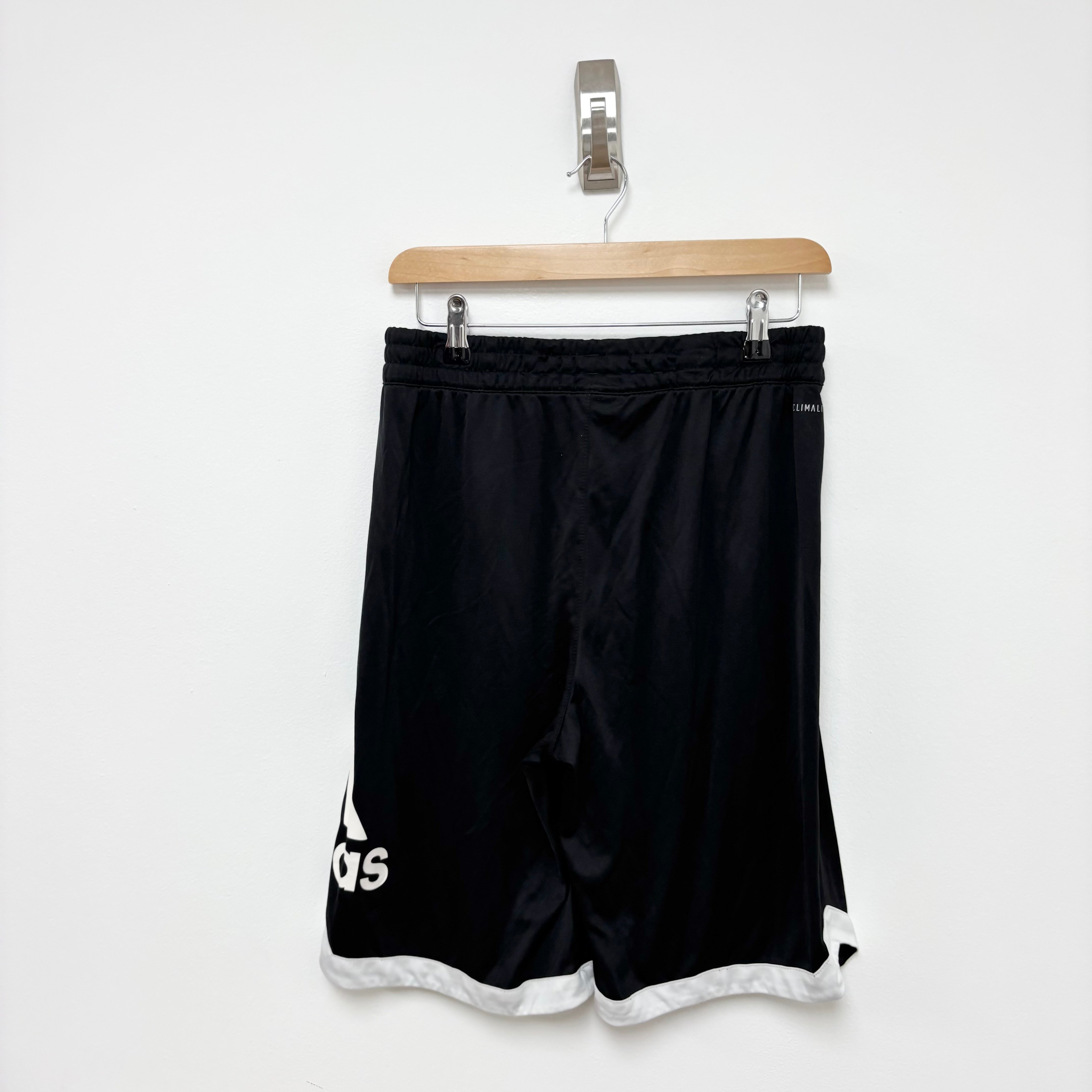 Adidas Shorts Mens Medium Black Sports Running Gym Athletic Pockets