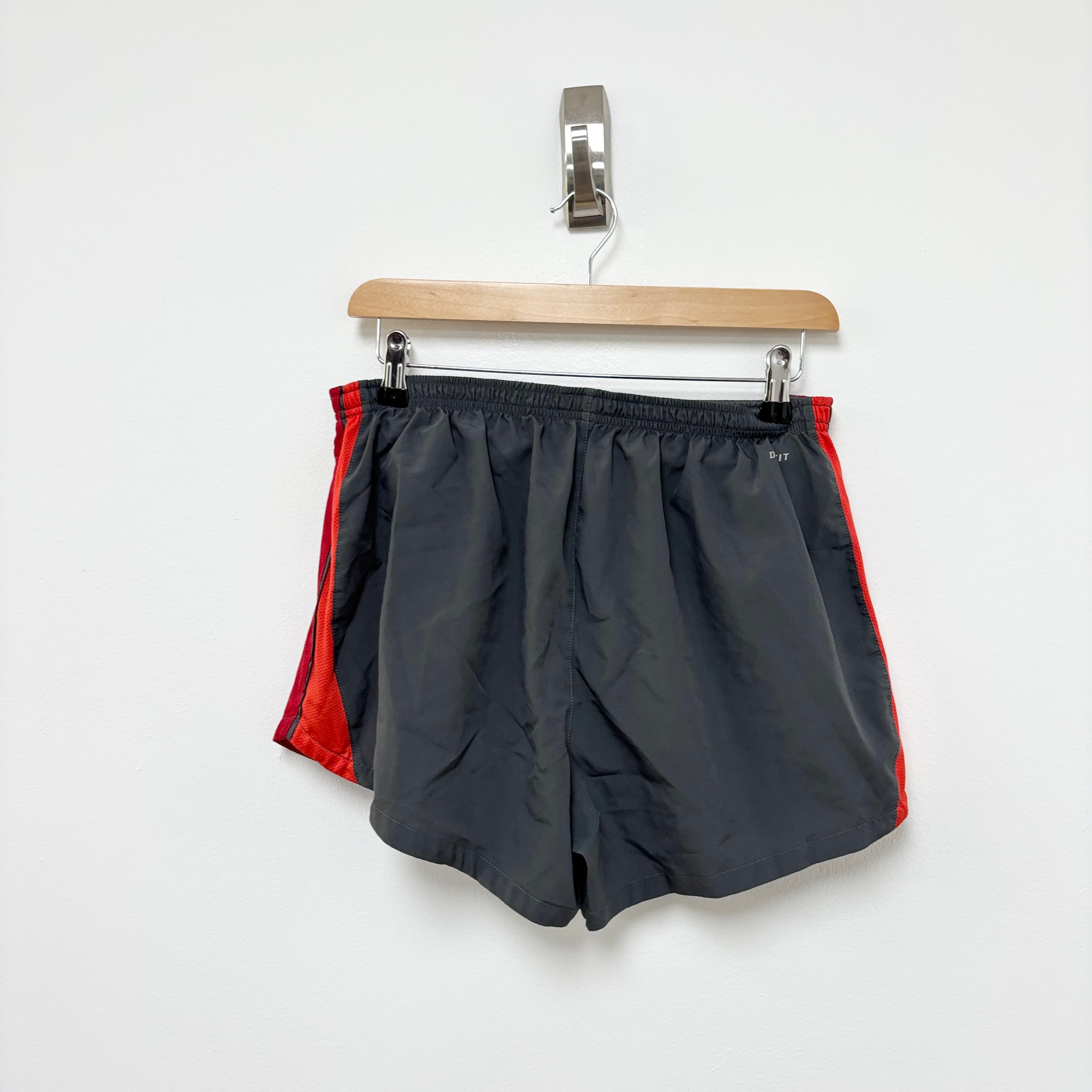 Nike Shorts Womens Medium Grey Dri Fit Running Sports Gym Athletic (E)