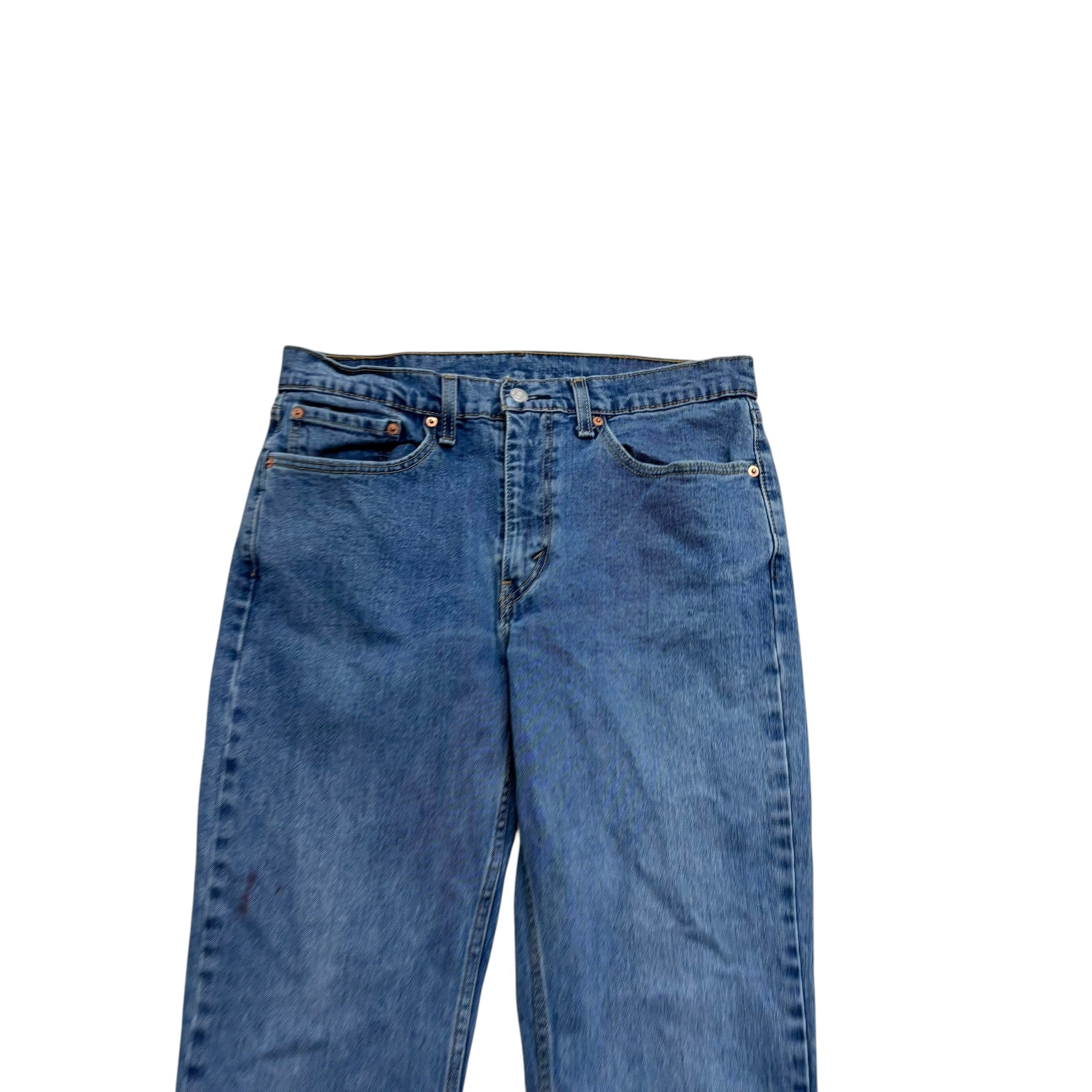 Levis 514 Jeans W34 L32 Mens Mid Blue Regular Straight Fit Stretch Denim