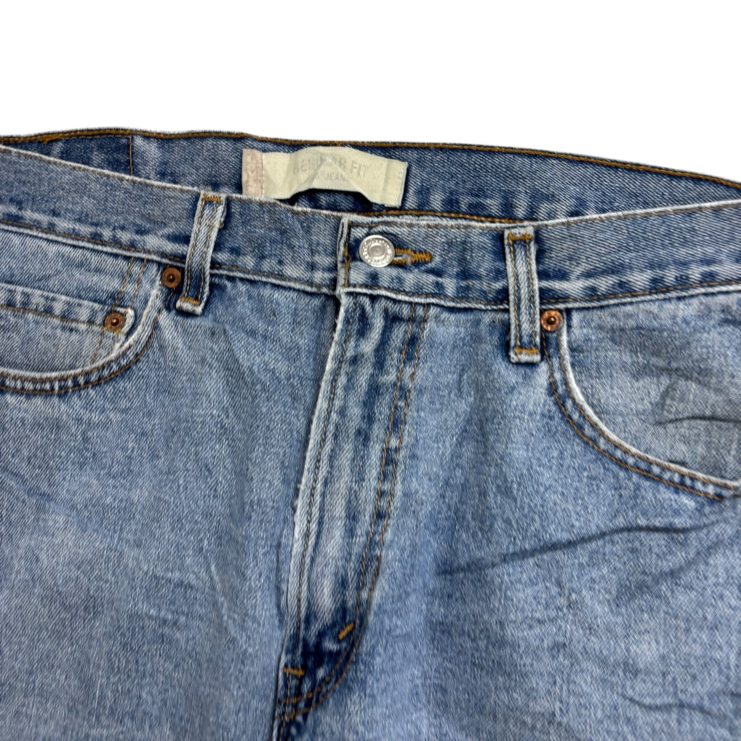 Levis 505 Jeans W34 L30 Mens Light Blue Regular Straight Fit Vintage Denim