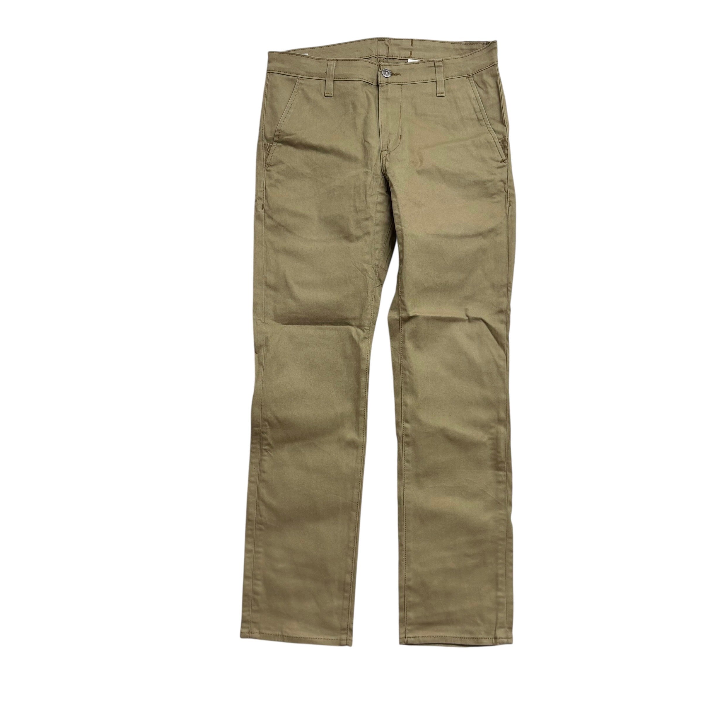 Levis Commuter Chino Trousers W32 L32 Mens Beige Regular Tapered Fit Stretch (E)