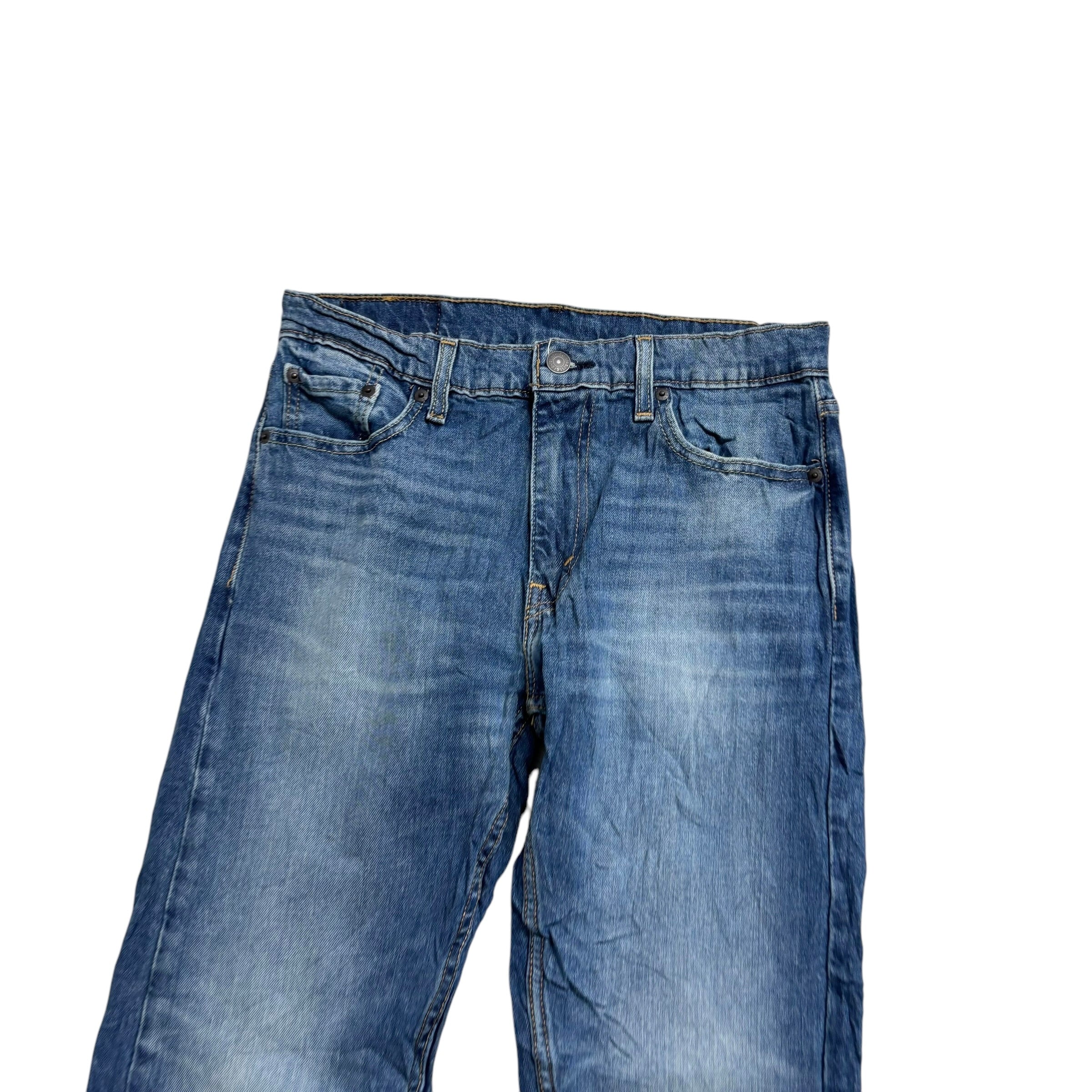 Levis 513 Jeans W30 L30 Mens Mid Blue Slim Straight Fit Stretch Denim (E)