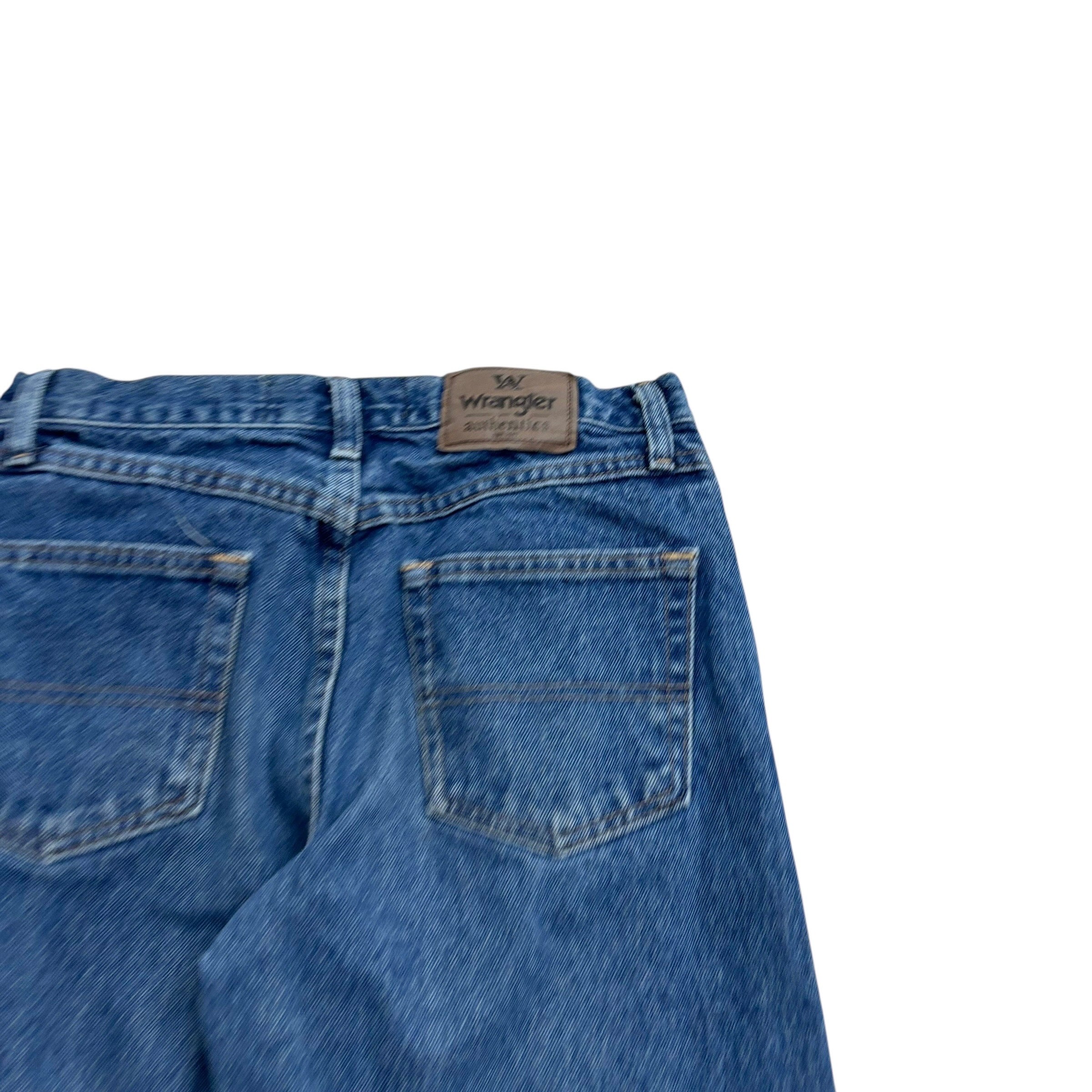 Wrangler Jeans W29 L32 Mens Mid Blue Regular Straight Fit Denim (E)