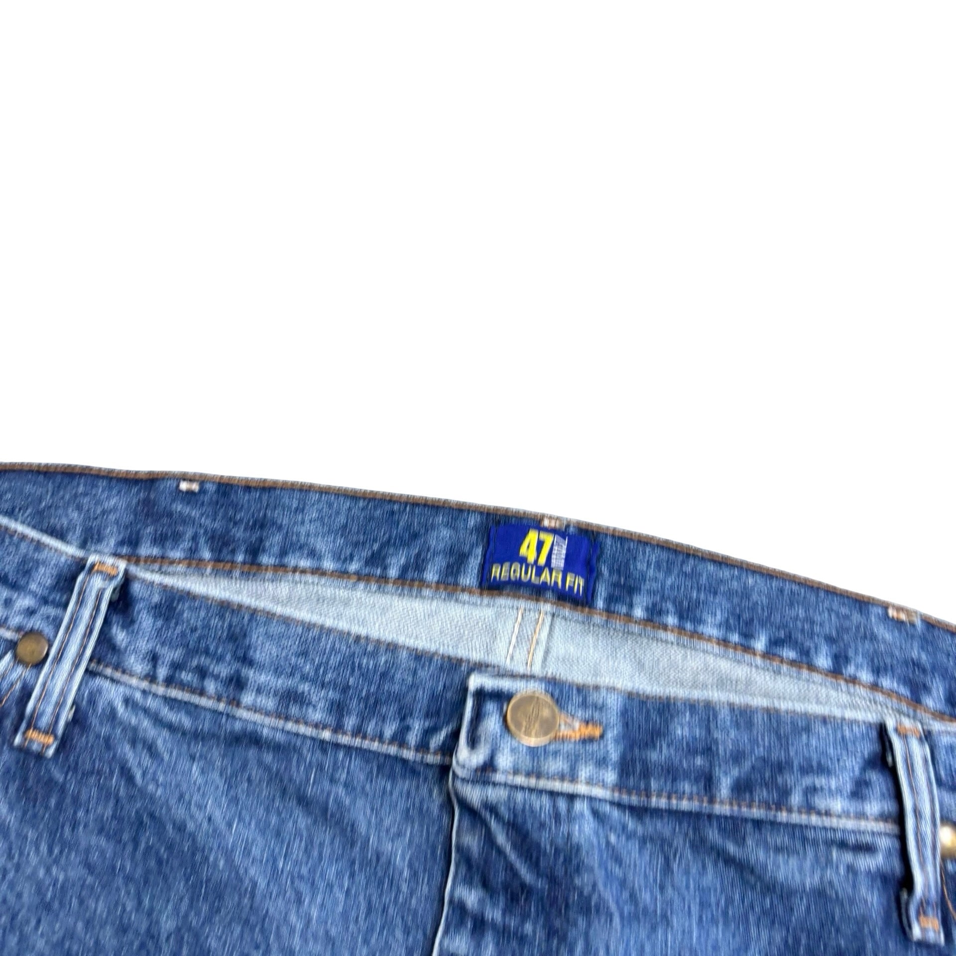 Wrangler Jeans Cowboy Cut W42 L30 Mens Mid Blue 47MWZ Regular Fit Denim