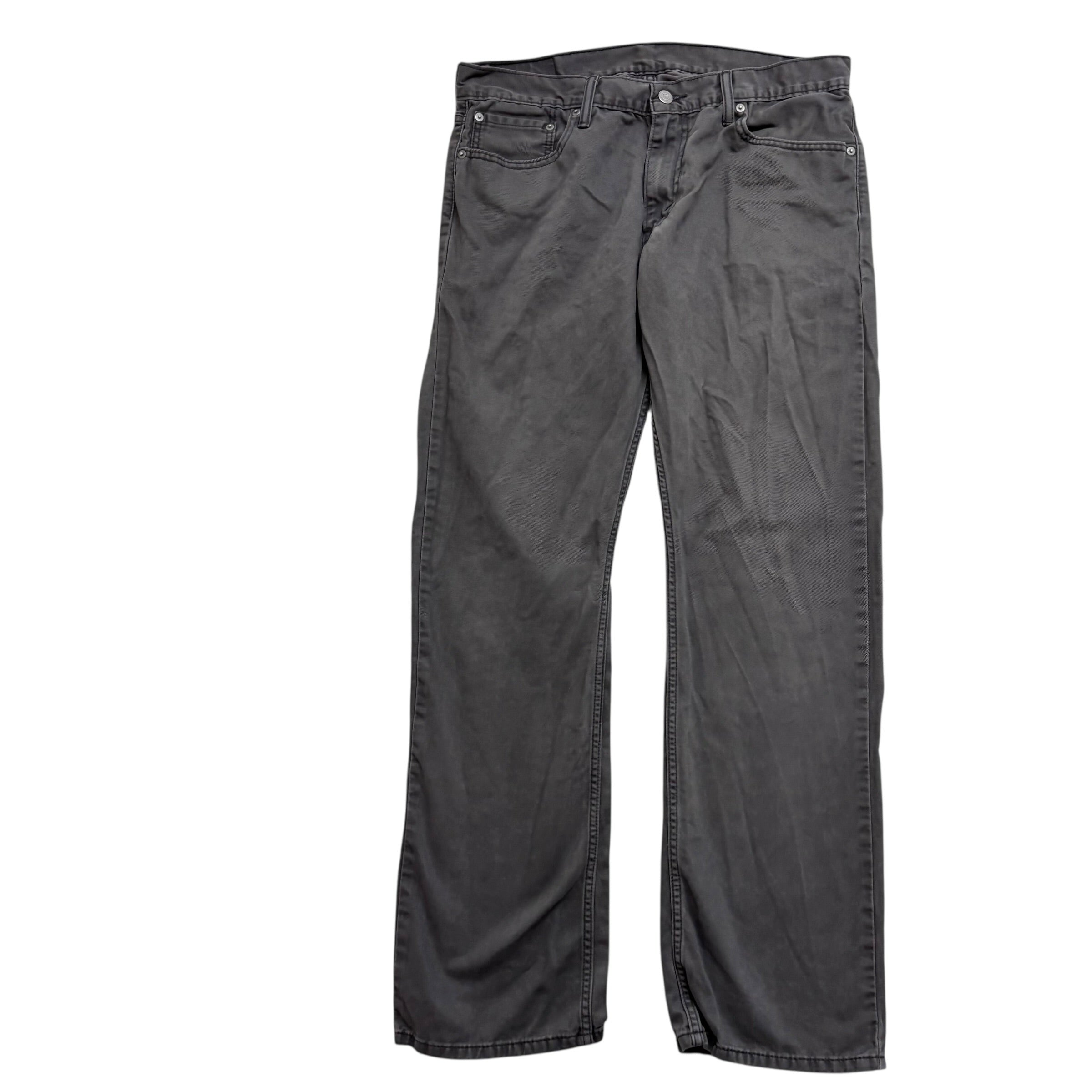 Levis 514 Trousers W34 L32 Mens Grey Regular Straight Fit Vintage Pants