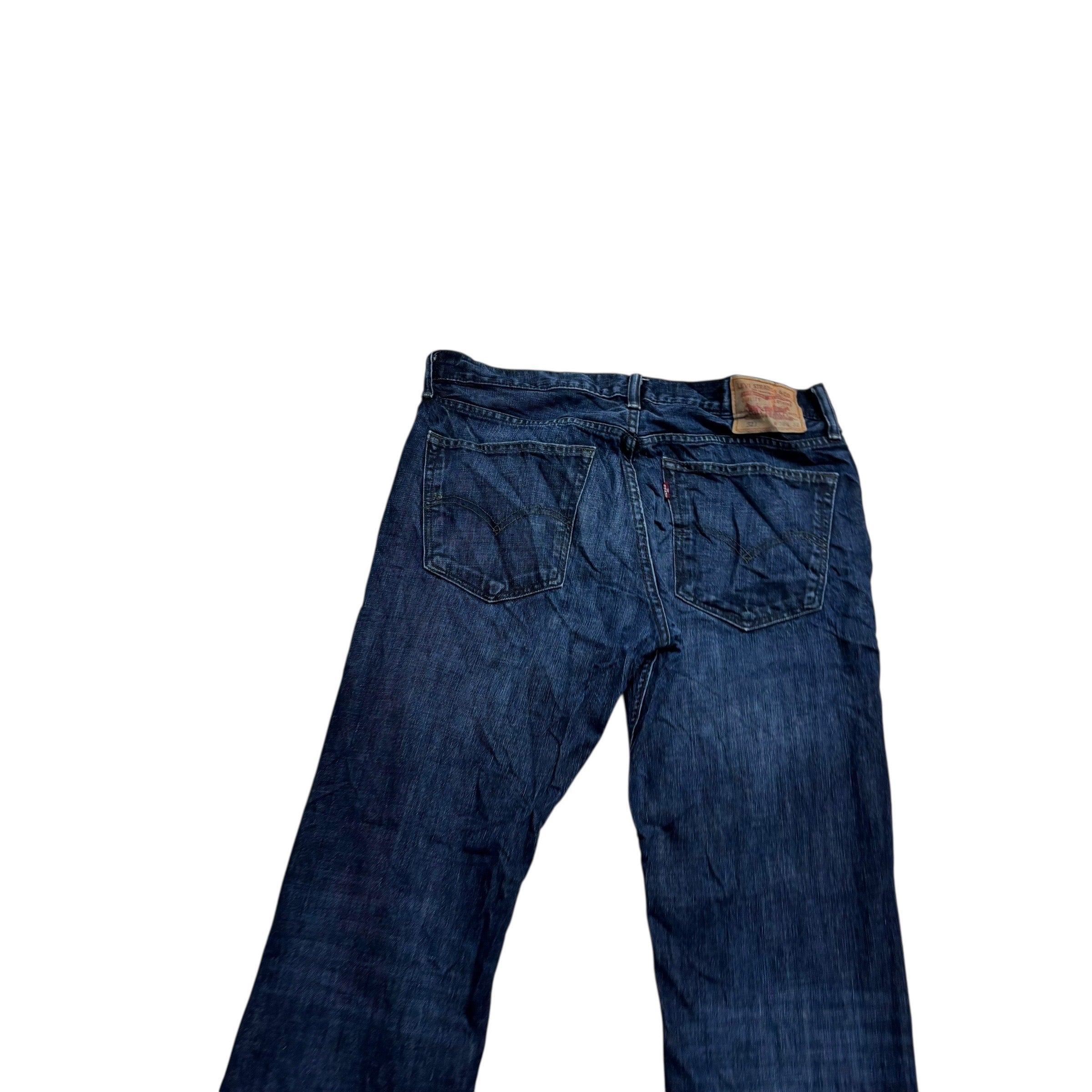 Levis 527 Jeans W36 L32 Mens Navy Blue Regular Bootcut Fit Vintage Denim (E)