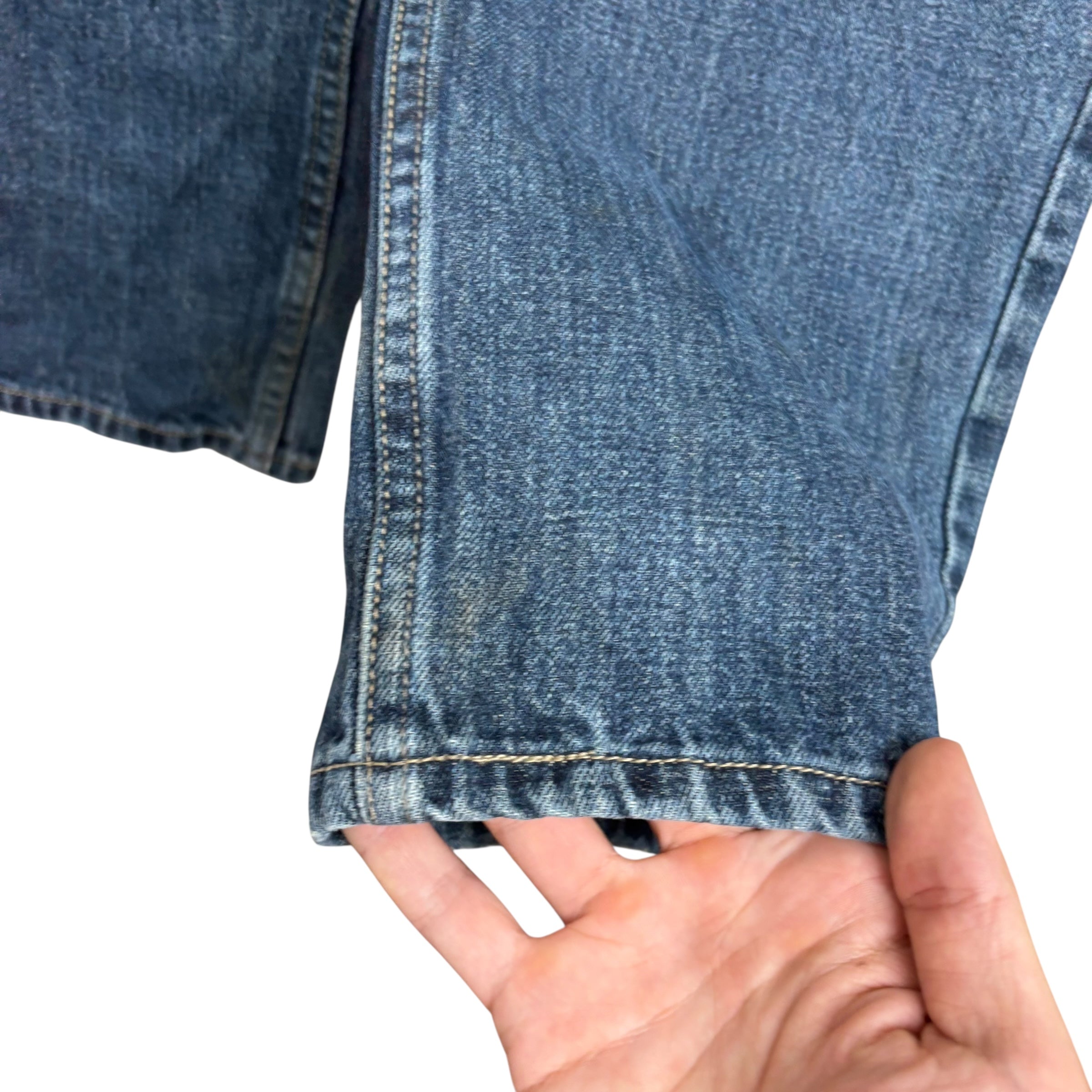 Levis 514 Jeans W32 L32 Mens Dark Blue Regular Straight Fit Vintage Denim