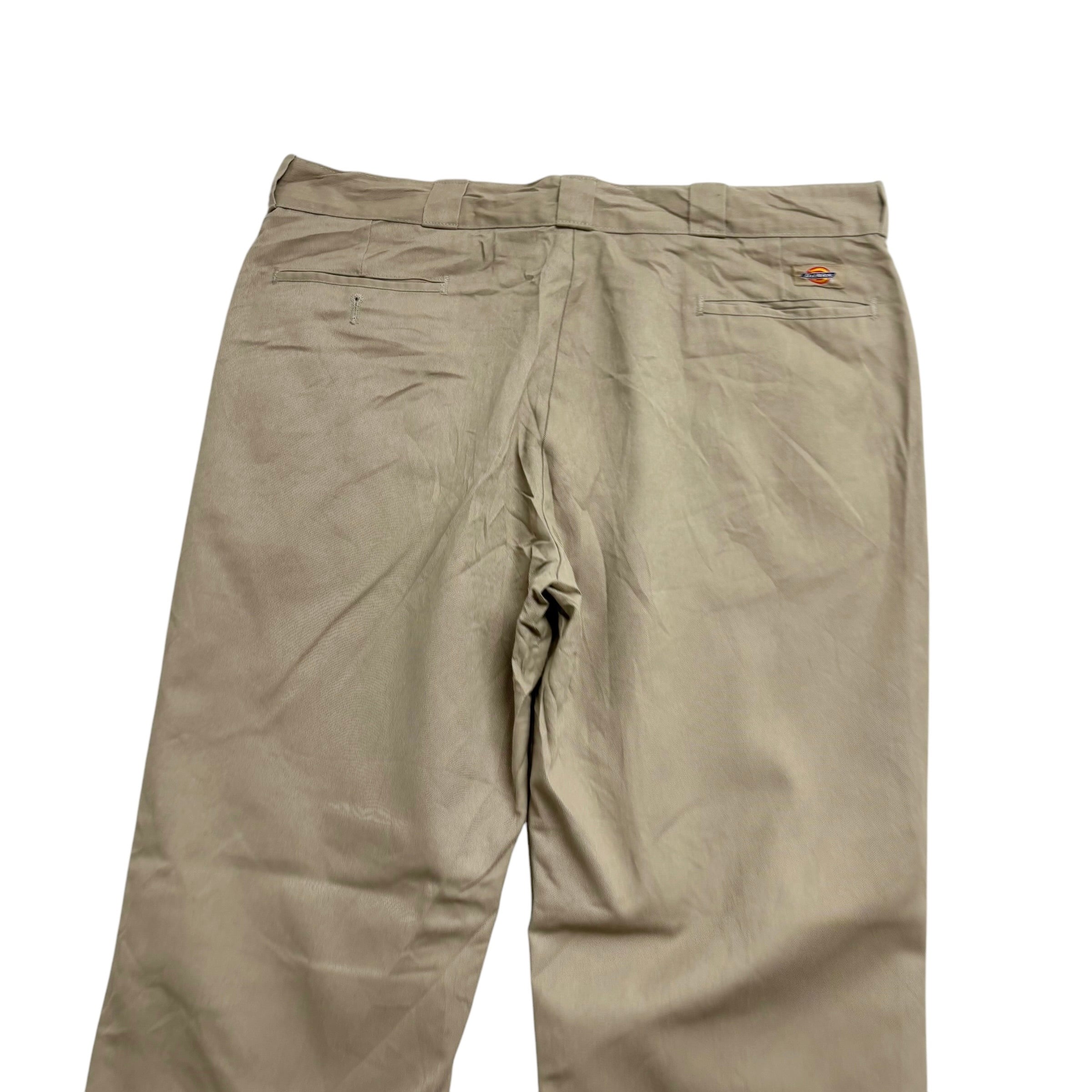 Dickies 874 Trousers W40 L30 Mens Beige Khaki Pants Original Fit Workwear