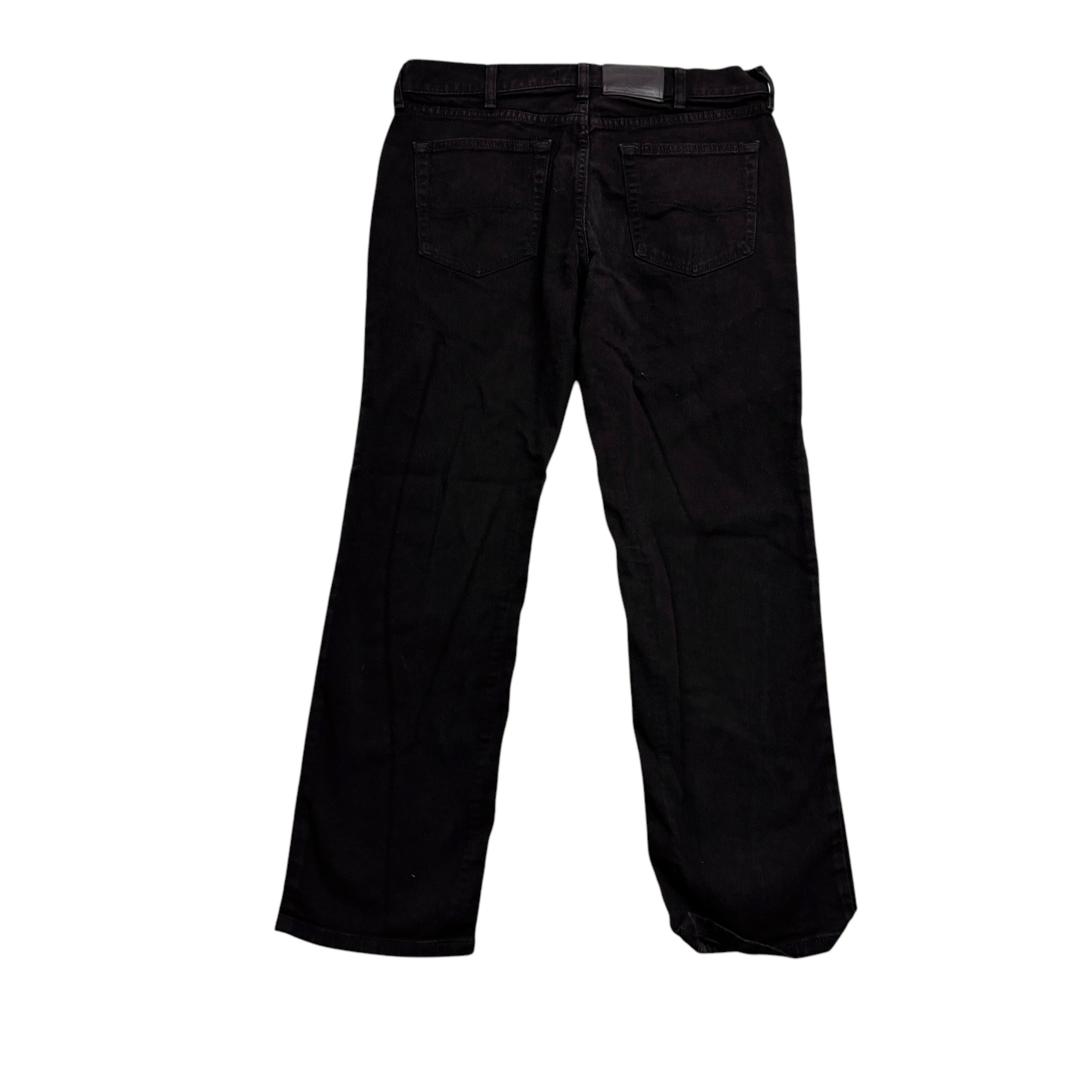 Lee Jeans W34 L30 Mens Black Regular Straight Fit Stretch Denim (E)