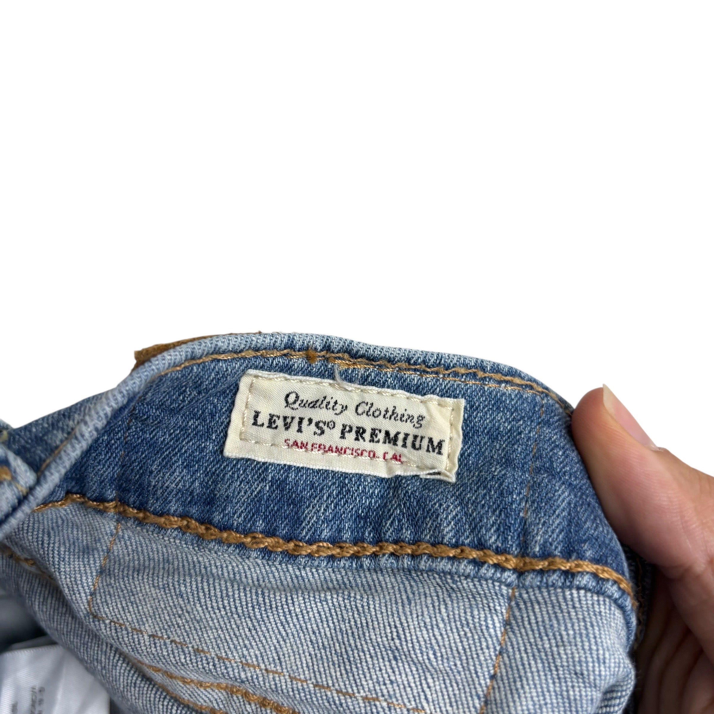 Levis 512 Jeans W30 L32 Mens Light Blue Slim Tapered Stretch Premium Denim (E)