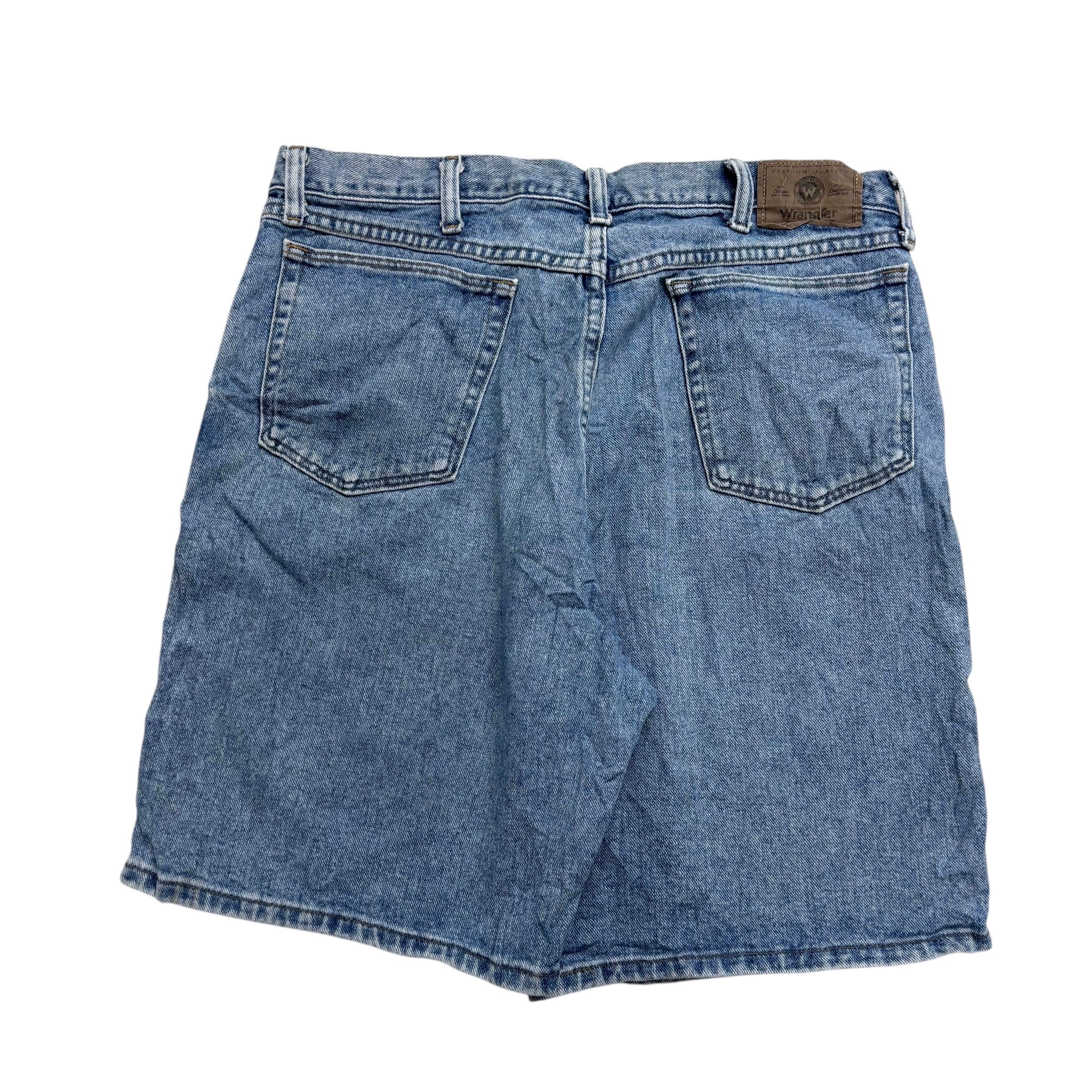 Vintage Wrangler Baggy Jorts W36 Mens Denim Shorts Light Blue Relaxed Fit (E)