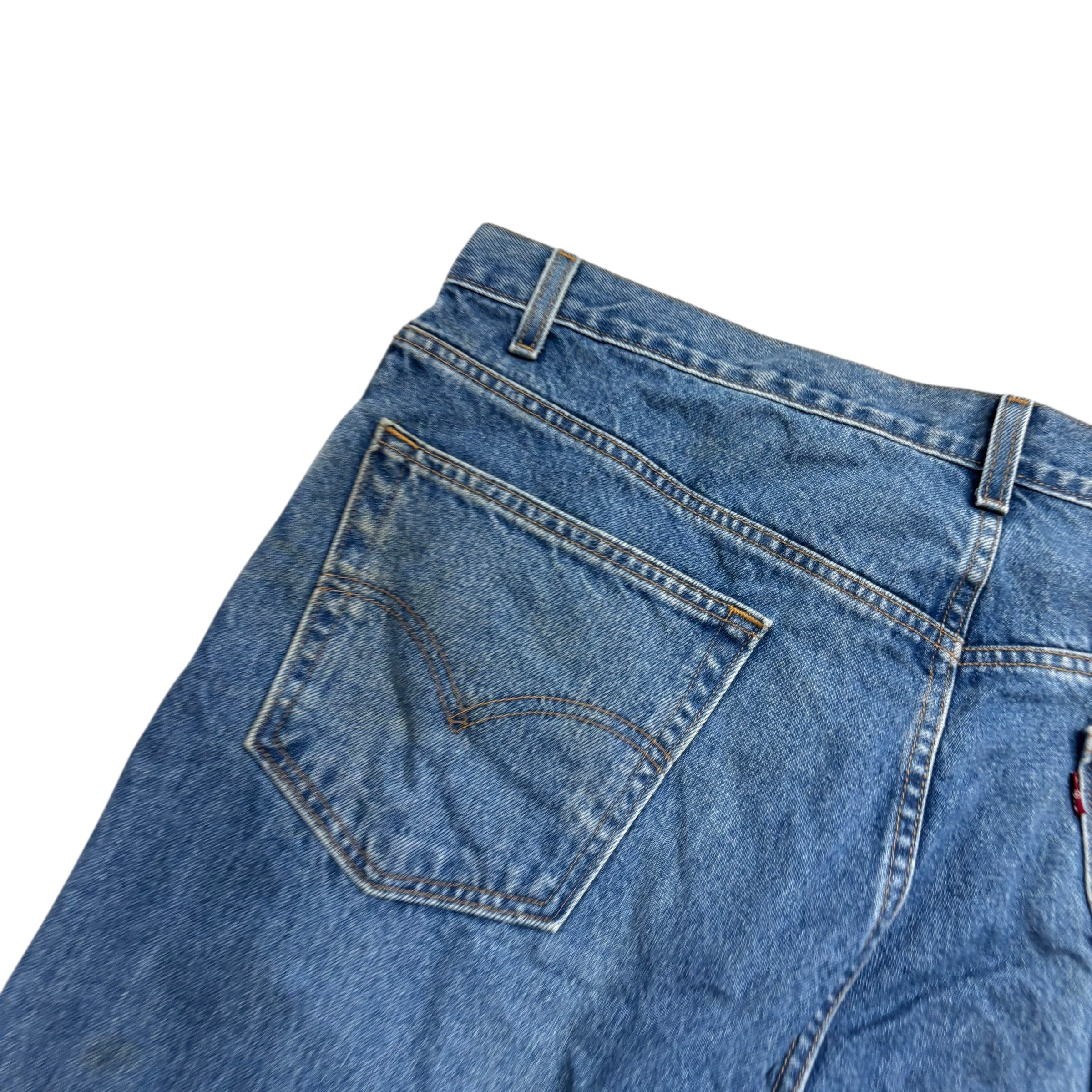 Levis Jeans W42 L29 Mens Mid Blue Baggy Relaxed Straight Fit Vintage Denim