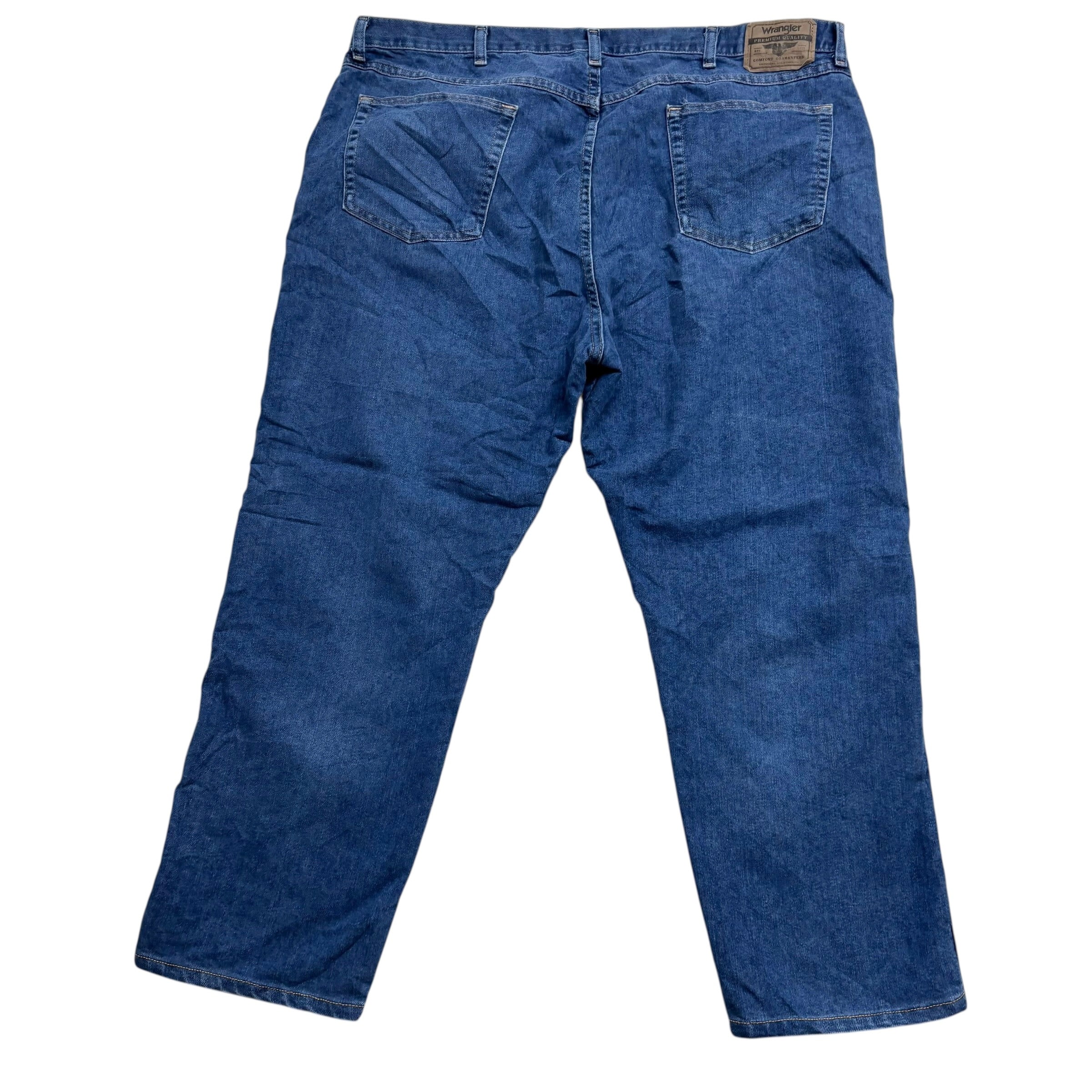 Wrangler Jeans W42 L28 Mens Mid Blue Regular Straight Fit Denim