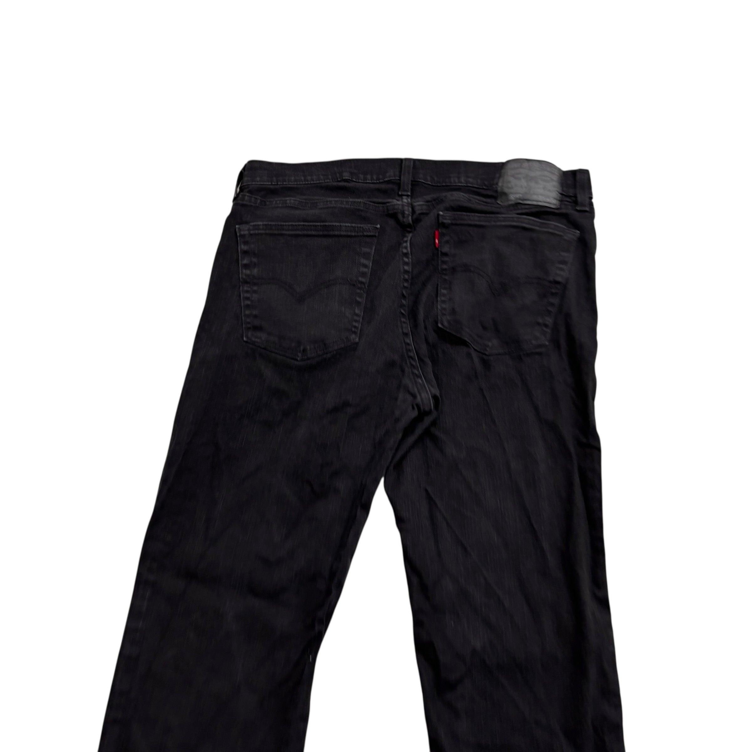 Levis 559 Jeans W36 L30 Mens Black Regular Straight Fit Stretch Denim (E)