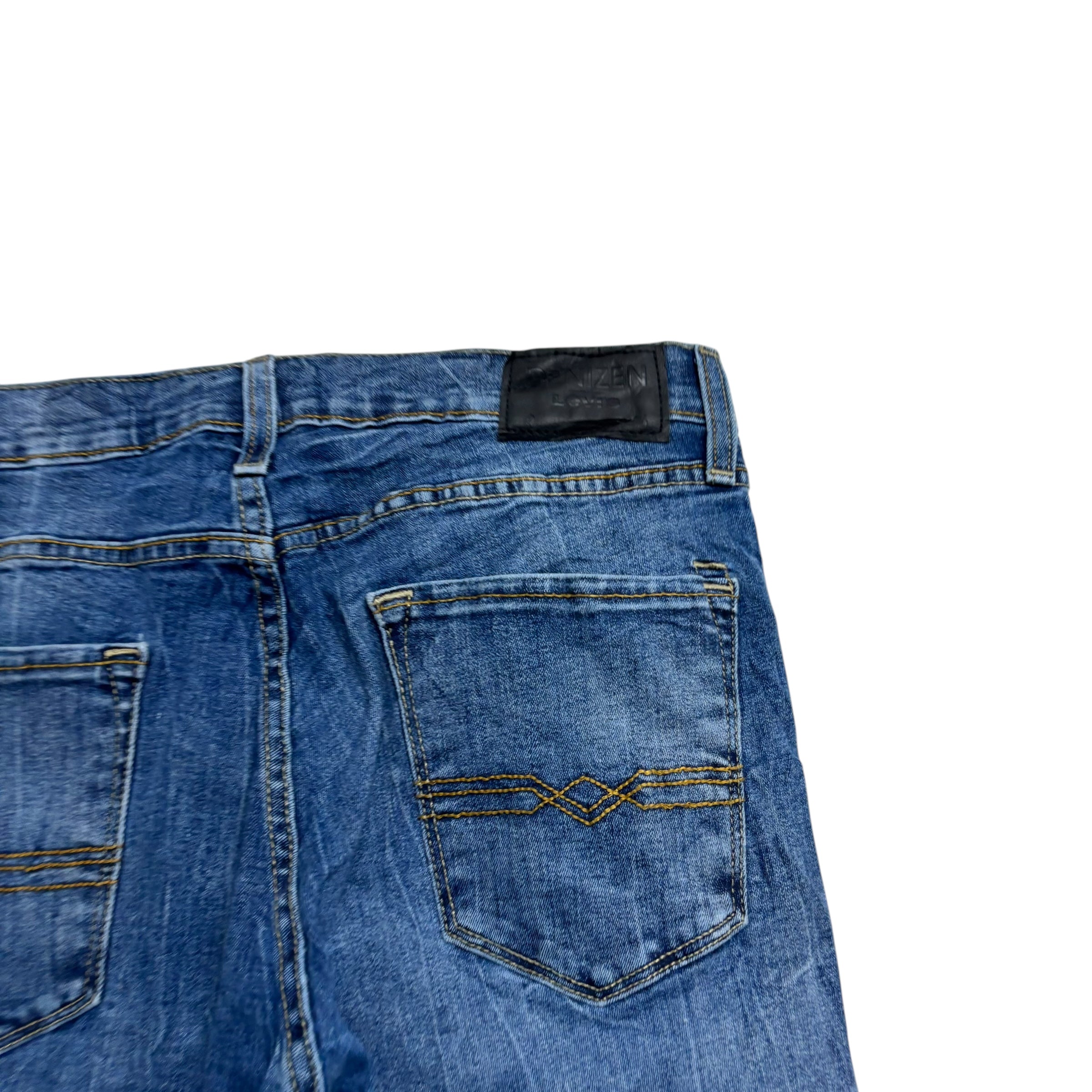 Levis 216 Denizen Jeans W33 L32 Mens Mid Blue Skinny Fit Stretch Denim (E)