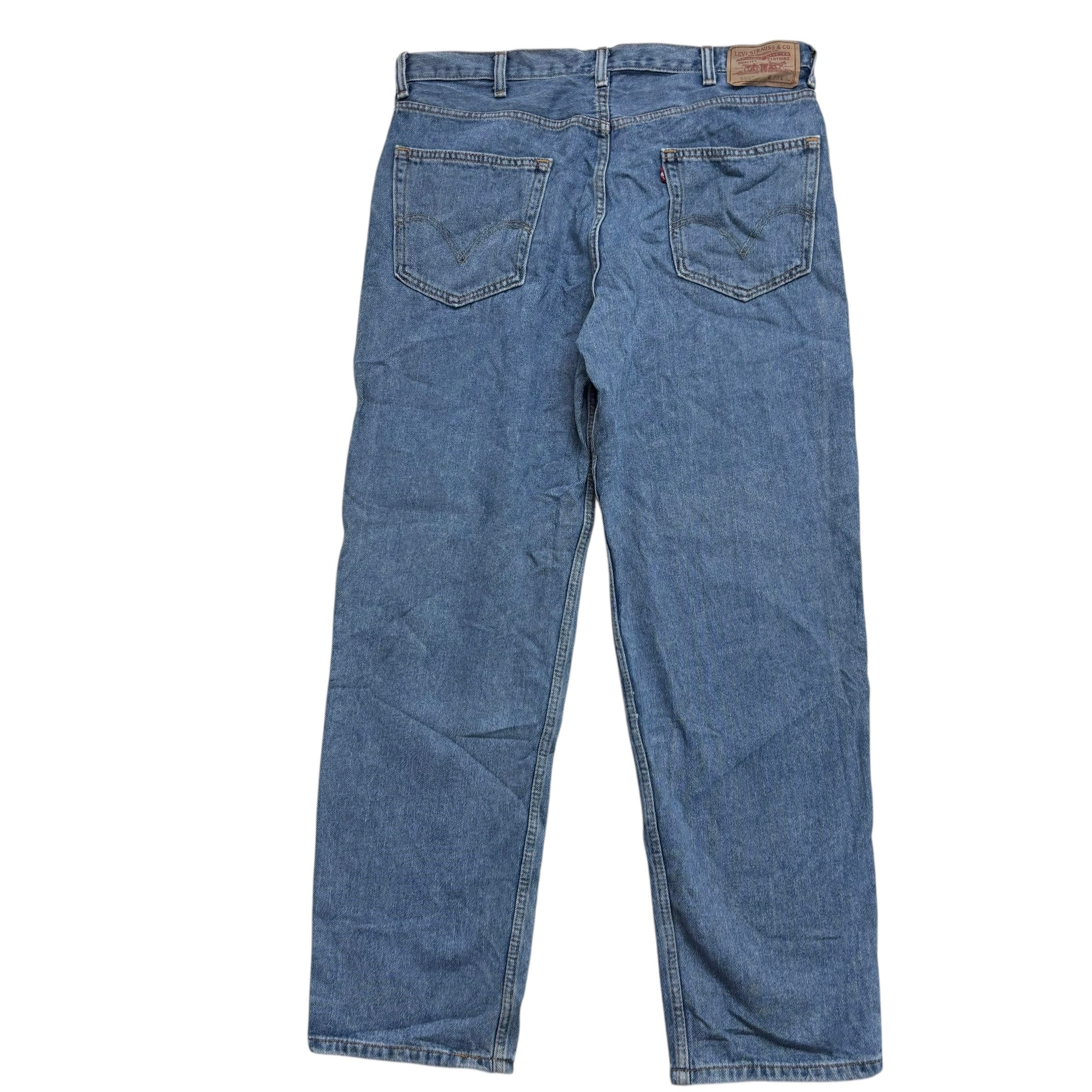 Levis 550 Jeans W38 L32 Mens Mid Blue Baggy Relaxed Straight Vintage Denim (E)