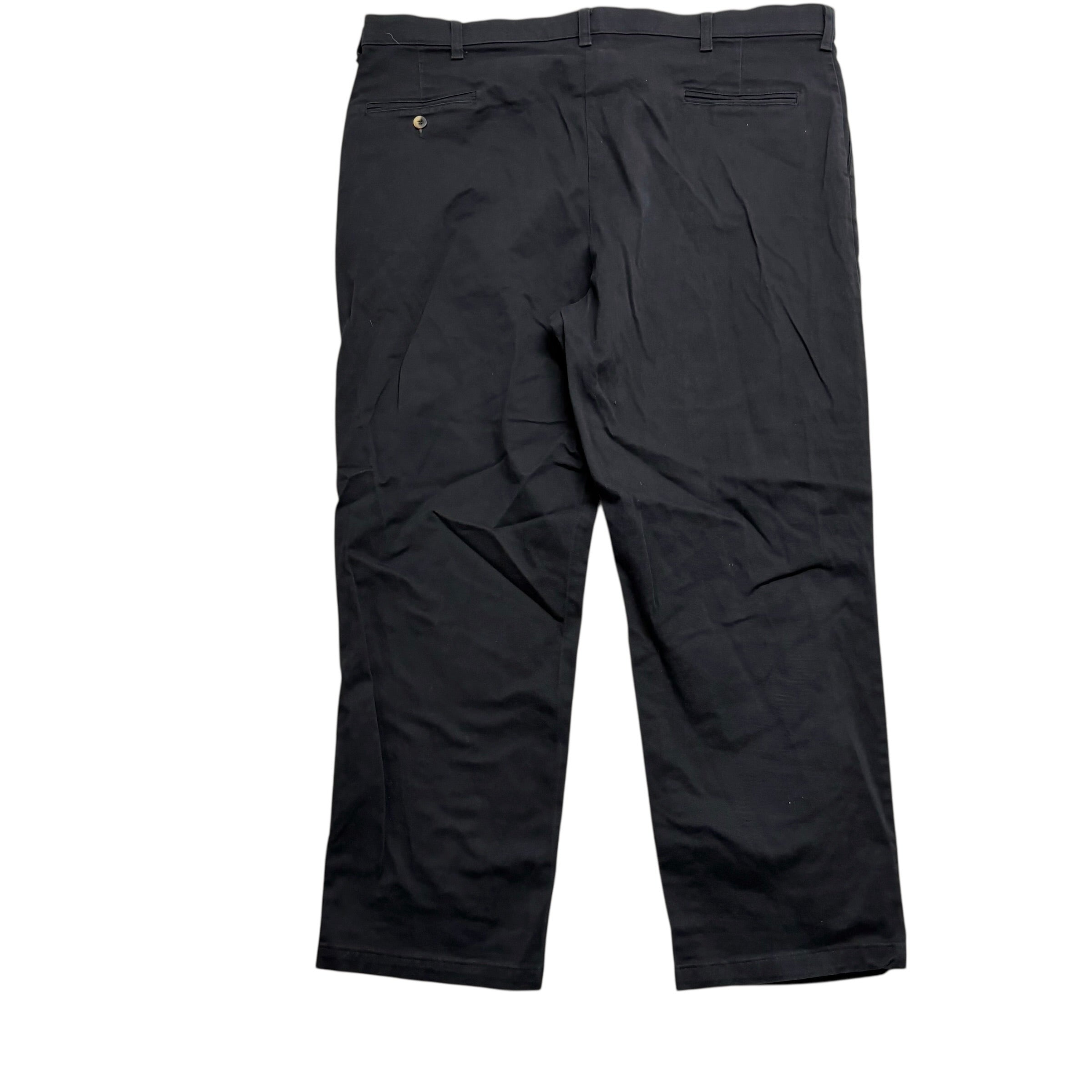 Wrangler Trousers W42 L30 Mens Black Relaxed Straight Fit Stretch Pants