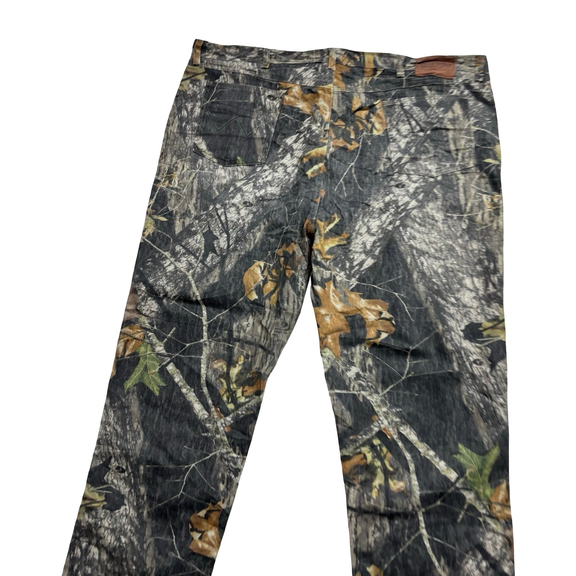 Wrangler RealTree Jeans W46 L32 Mens Green Khaki Relaxed Tapered Fit Vintage (E)