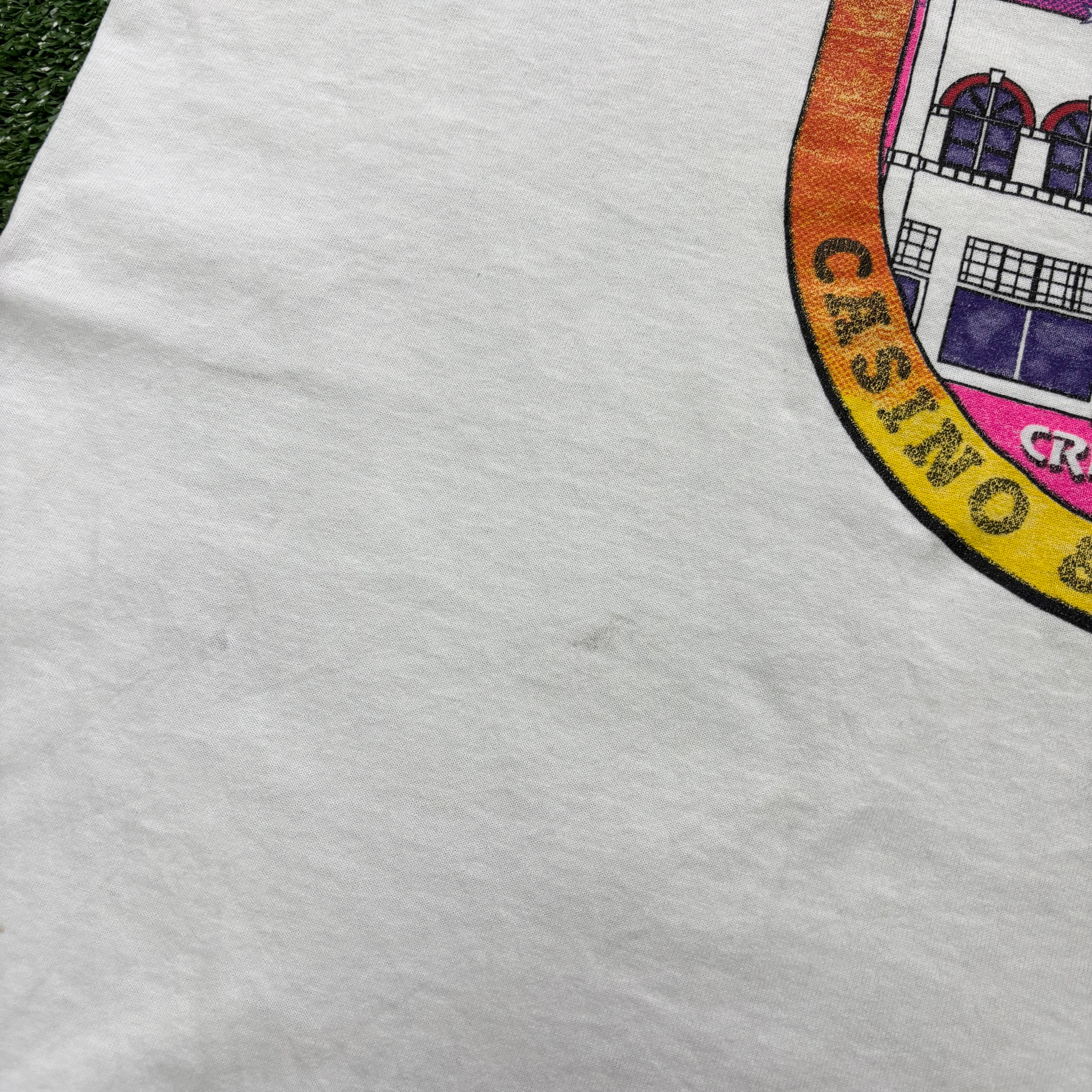 Vintage T Shirt Mens XL White Single Stitch Graphic Print 90s USA