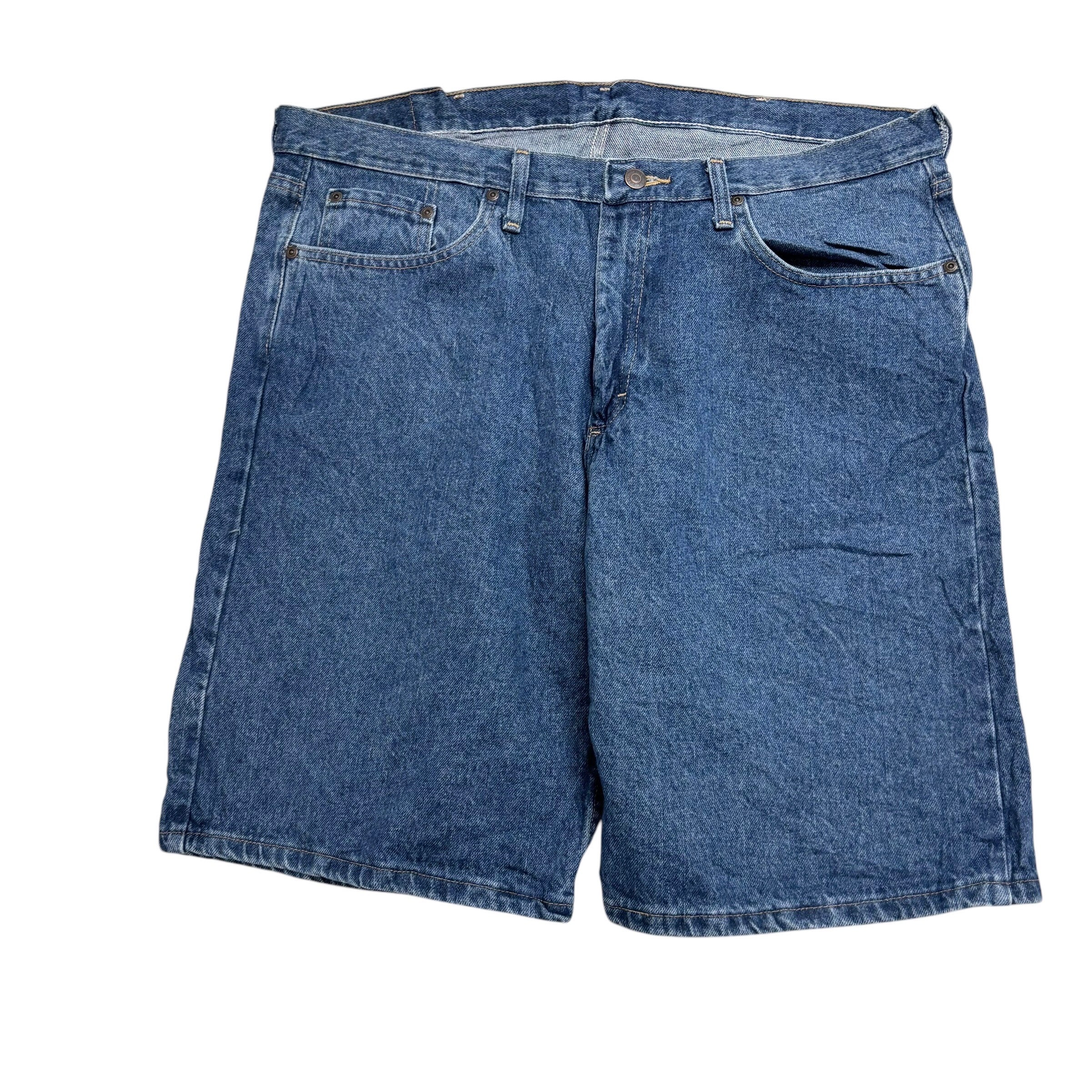 Wrangler Baggy Jorts W38 Mens Denim Shorts Mid Blue Relaxed Fit (E)