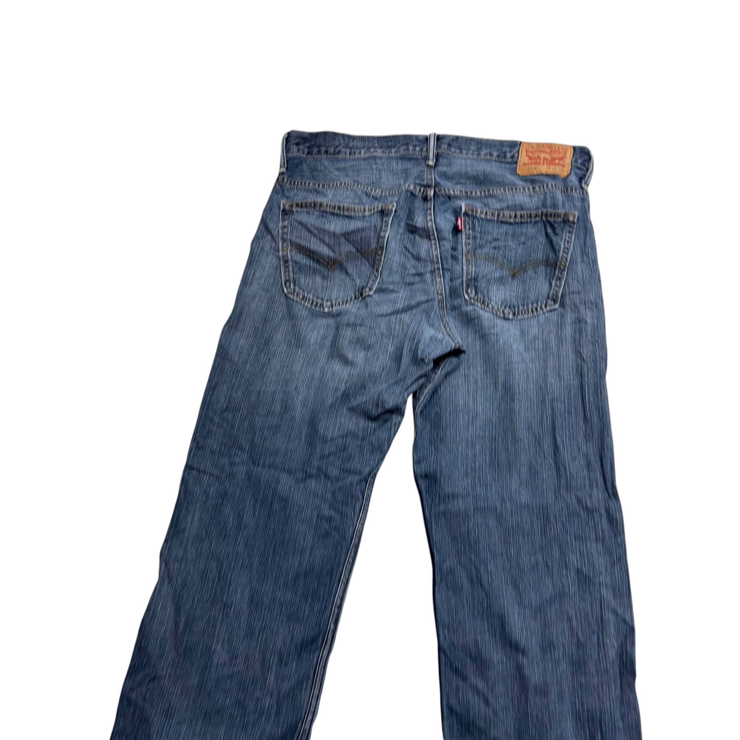 Levis 569 Jeans W34 L29 Mens Mid Blue Baggy Relaxed Straight Fit Denim