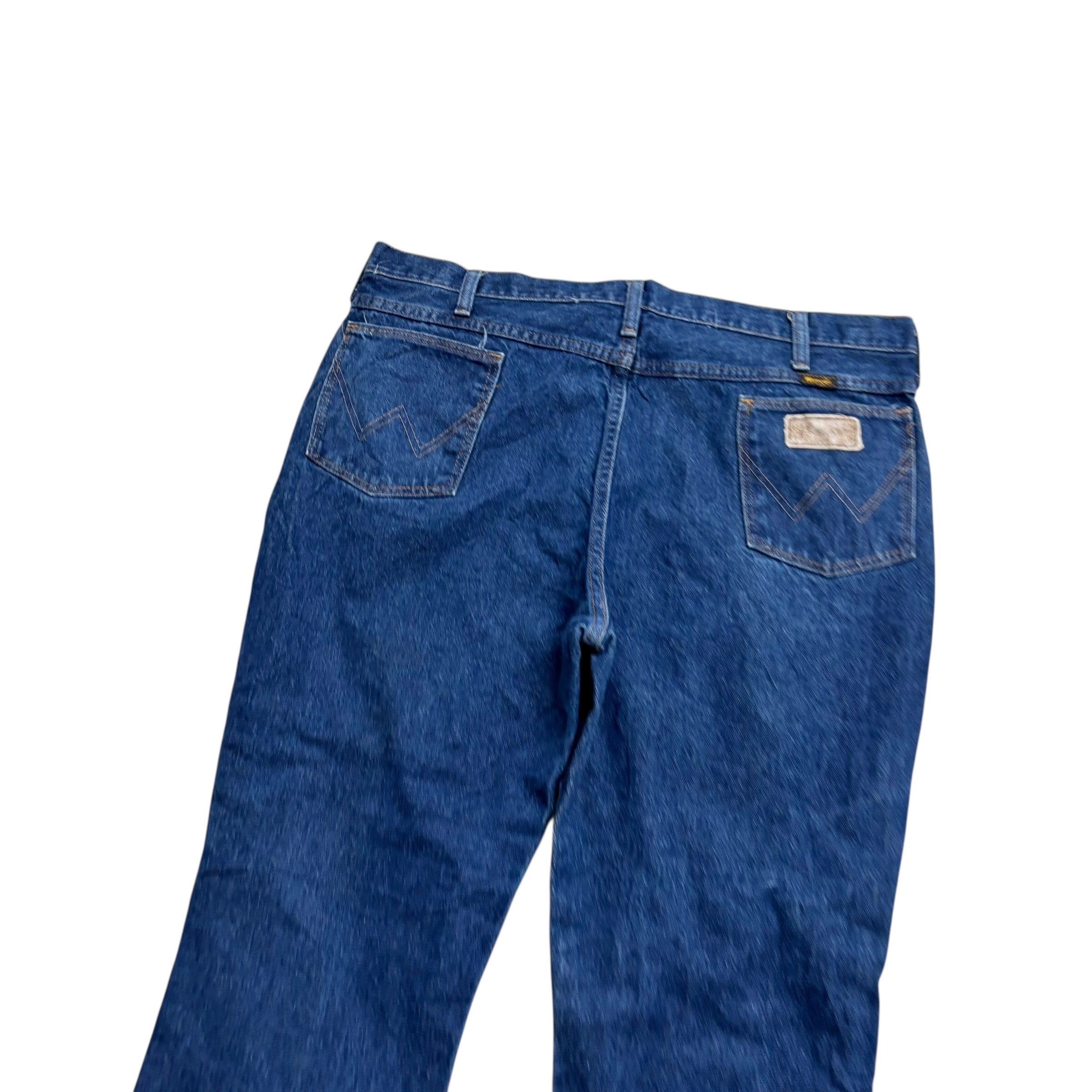 Wrangler Jeans Cowboy Cut W38 L30 Mens Dark Blue 945 Bootcut Fit Denim