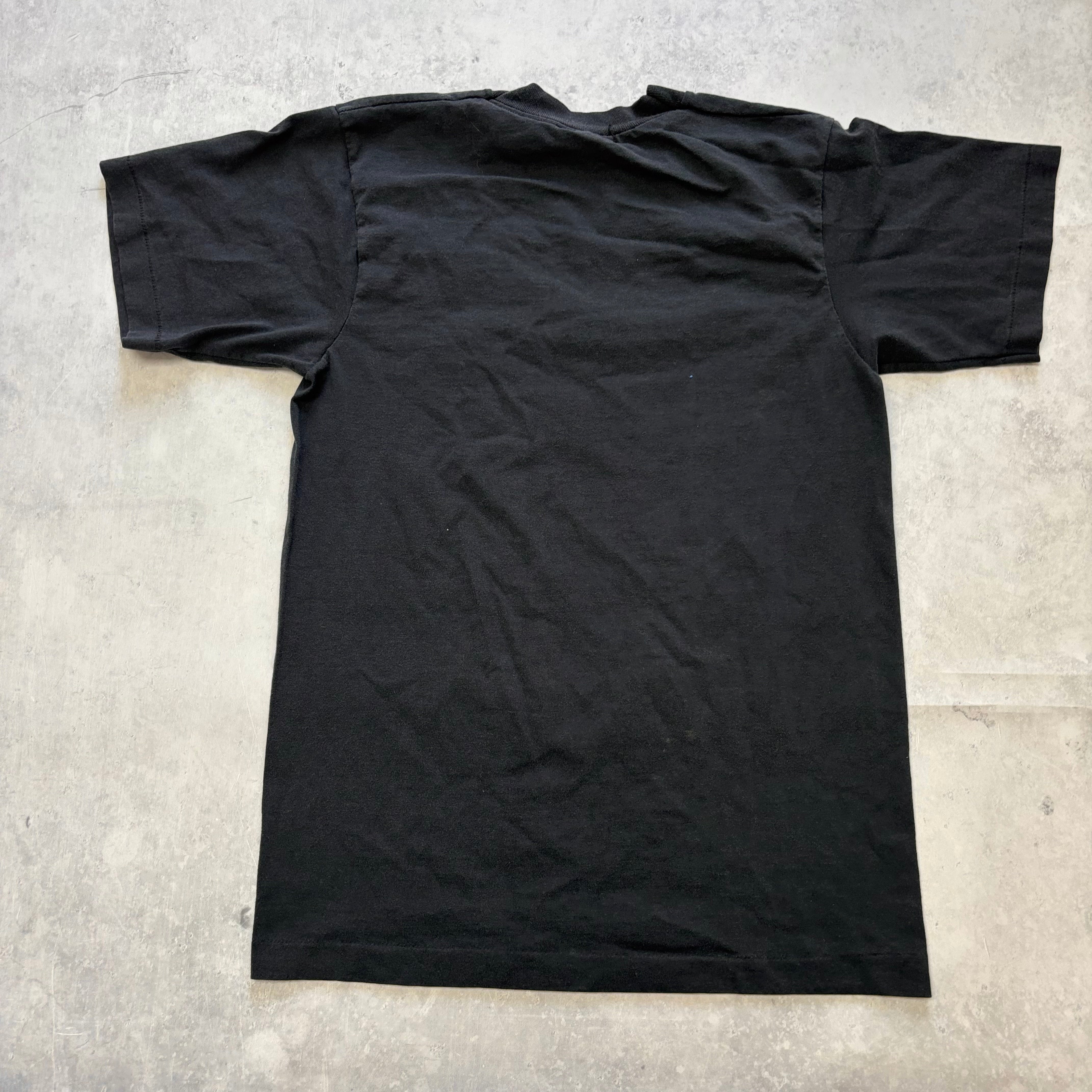 Vintage T Shirt Mens XS Black Single Stitch Graphic Print 90s Tourist