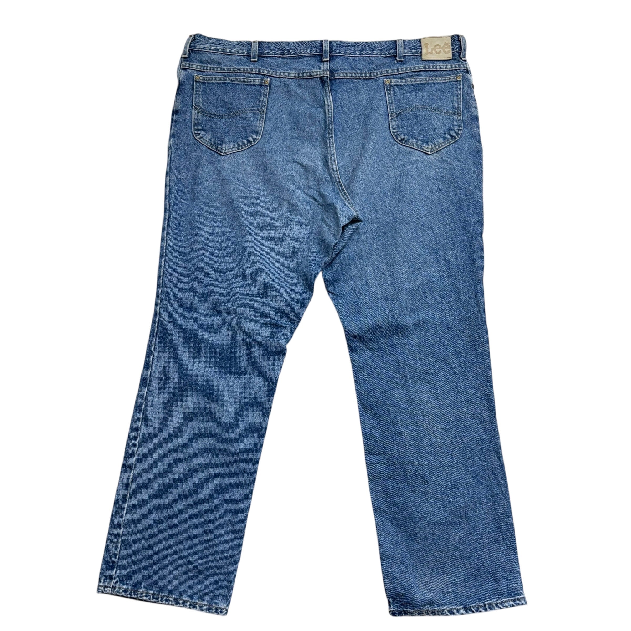 Lee Jeans W44 L30 Mens Regular Straight Fit Mid Blue Vintage Denim (E)