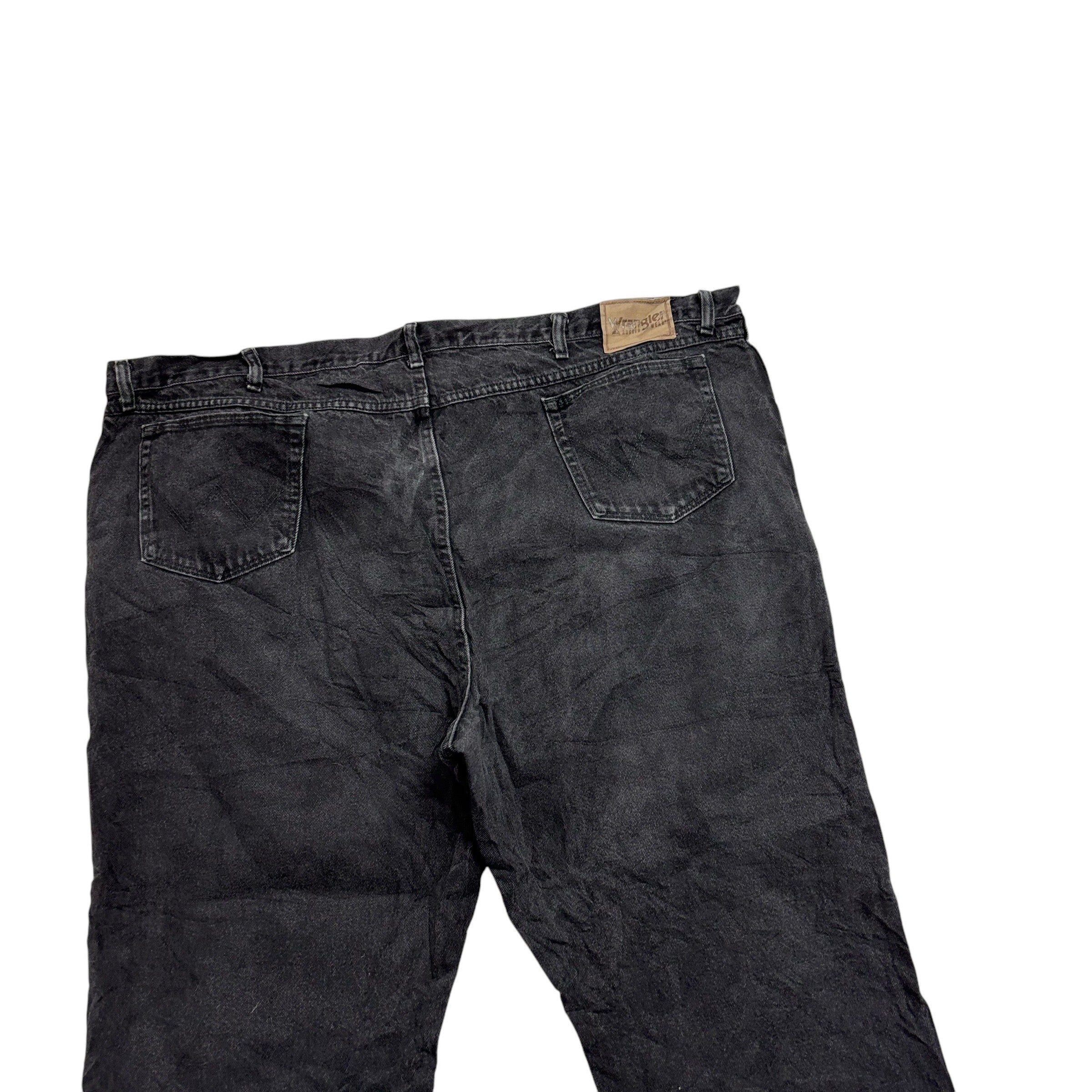 Wrangler Jeans W52 L30 Mens Black Baggy Relaxed Straight Fit Vintage Denim (E)