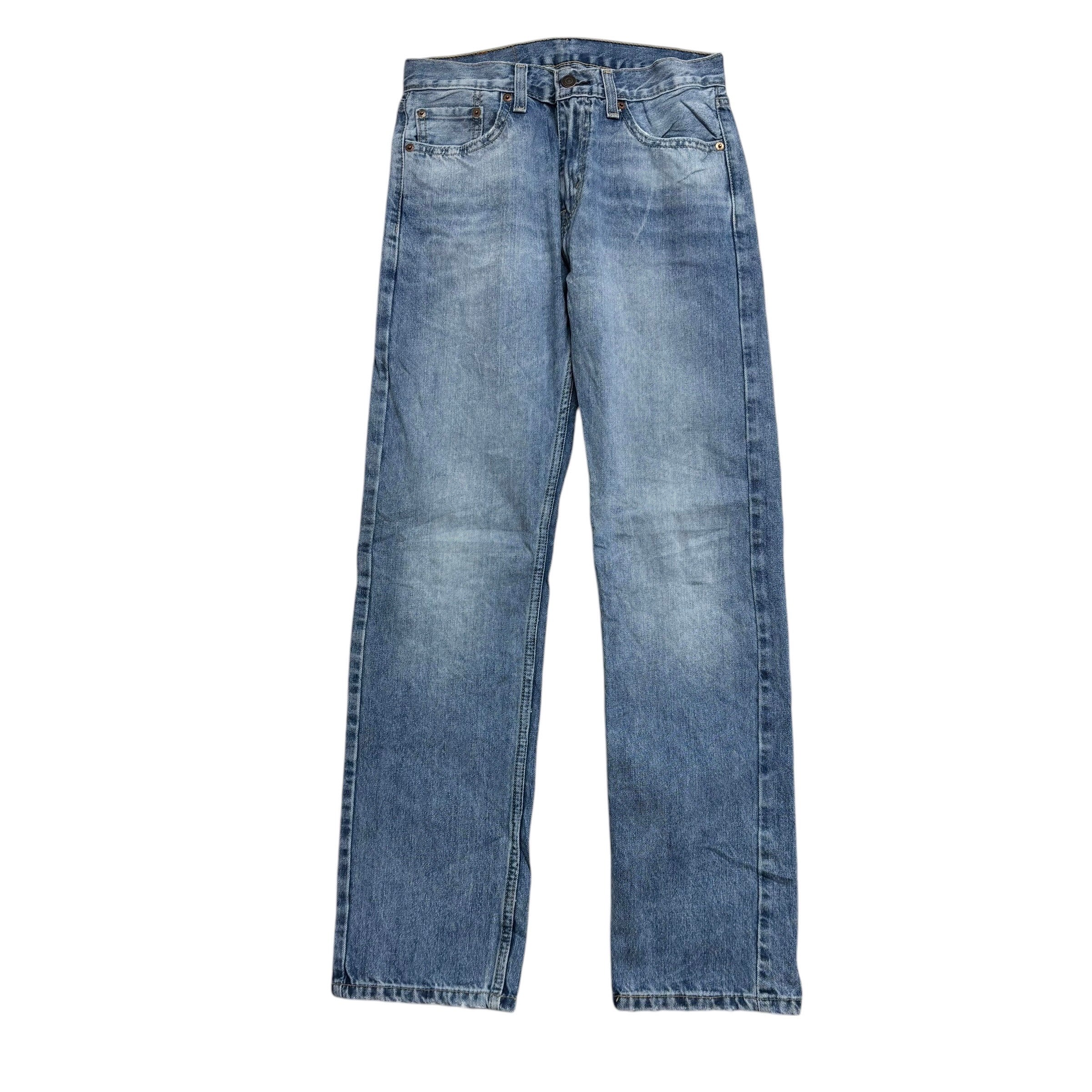 Levis 505 Jeans W28 L31 Mens Light Blue Regular Straight Fit Denim (E)