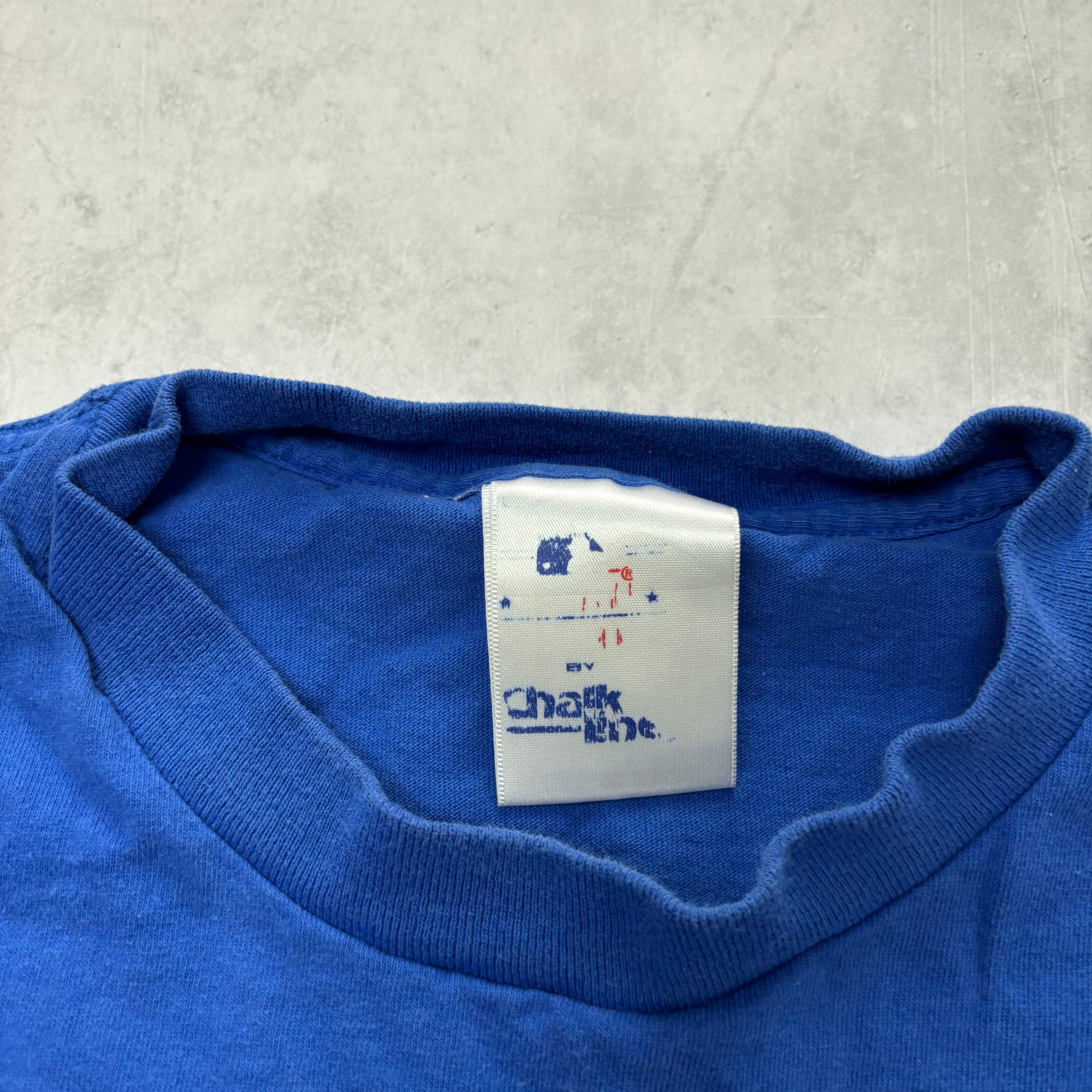 Vintage T Shirt Mens XL Blue Single Stitch Graphic Print 90s Chicago Cubs MLB (E)