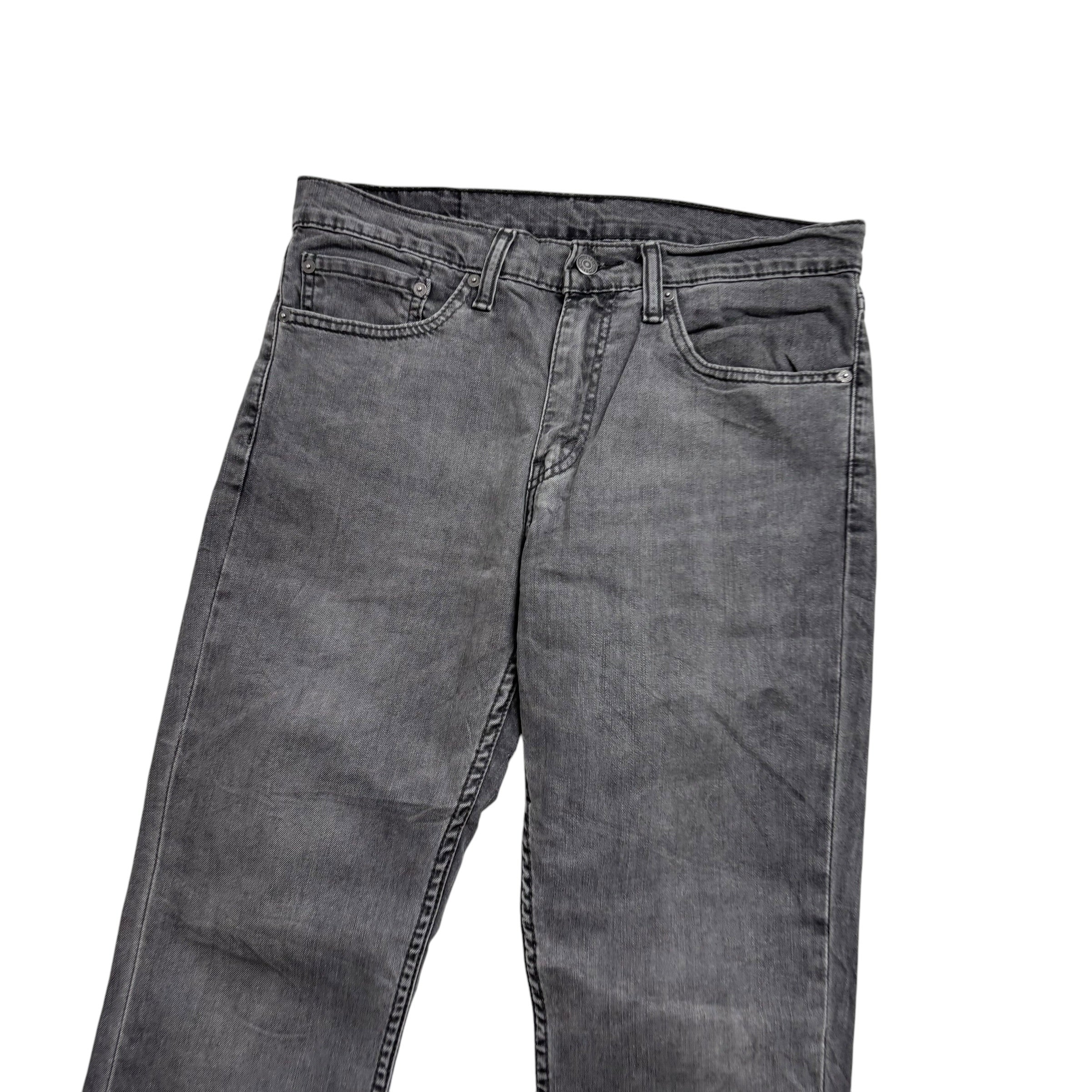 Levis 511 Jeans W34 L32 Mens Grey Slim Fit Stretch Denim (G)
