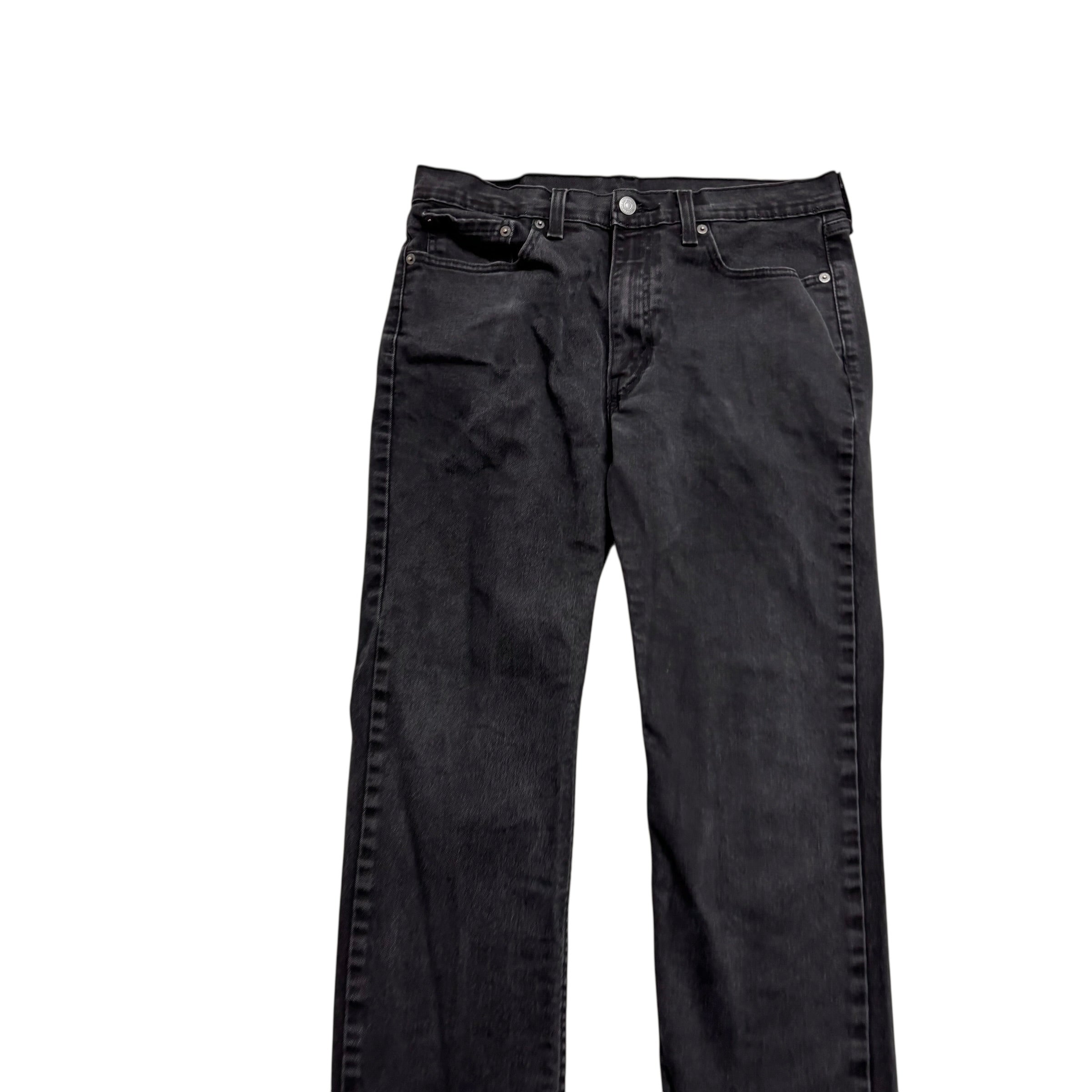 Levis Jeans W32 L28 Mens Black Slim Straight Fit Stretch Denim