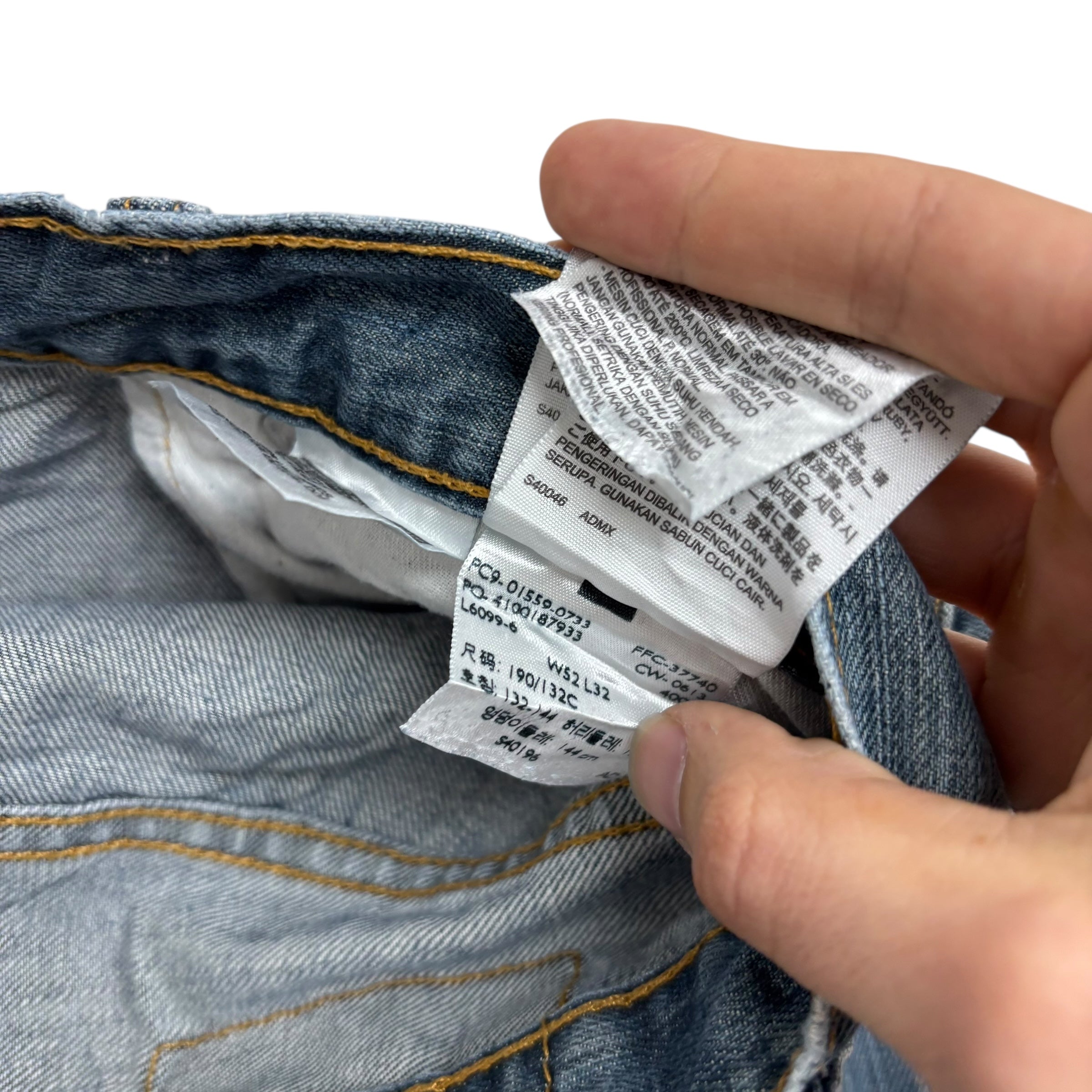 Levis 559 Jeans W52 L32 Mens Blue Baggy Relaxed Straight Fit Denim