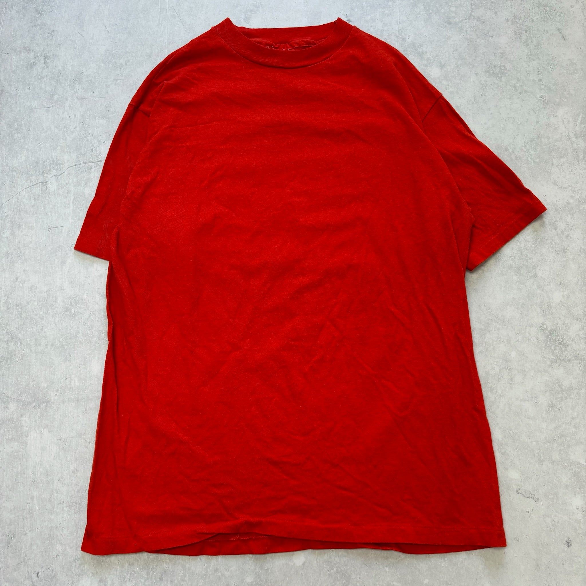 Vintage T Shirt Mens Large Orange Single Stitch Graphic Print 90s (E)