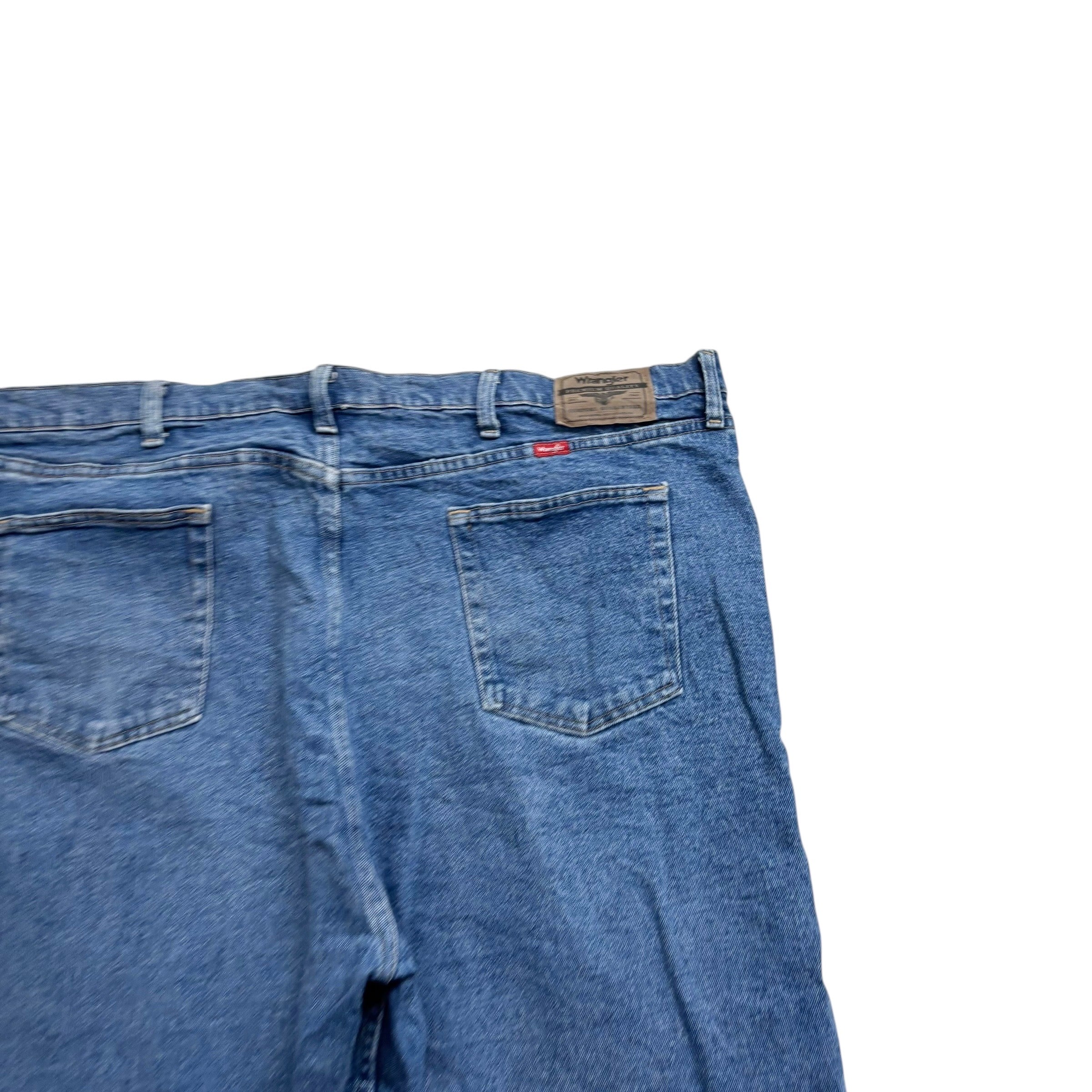 Wrangler Baggy Jorts W48 Mens Mid Blue Denim Shorts Relaxed Fit Stretch (E)