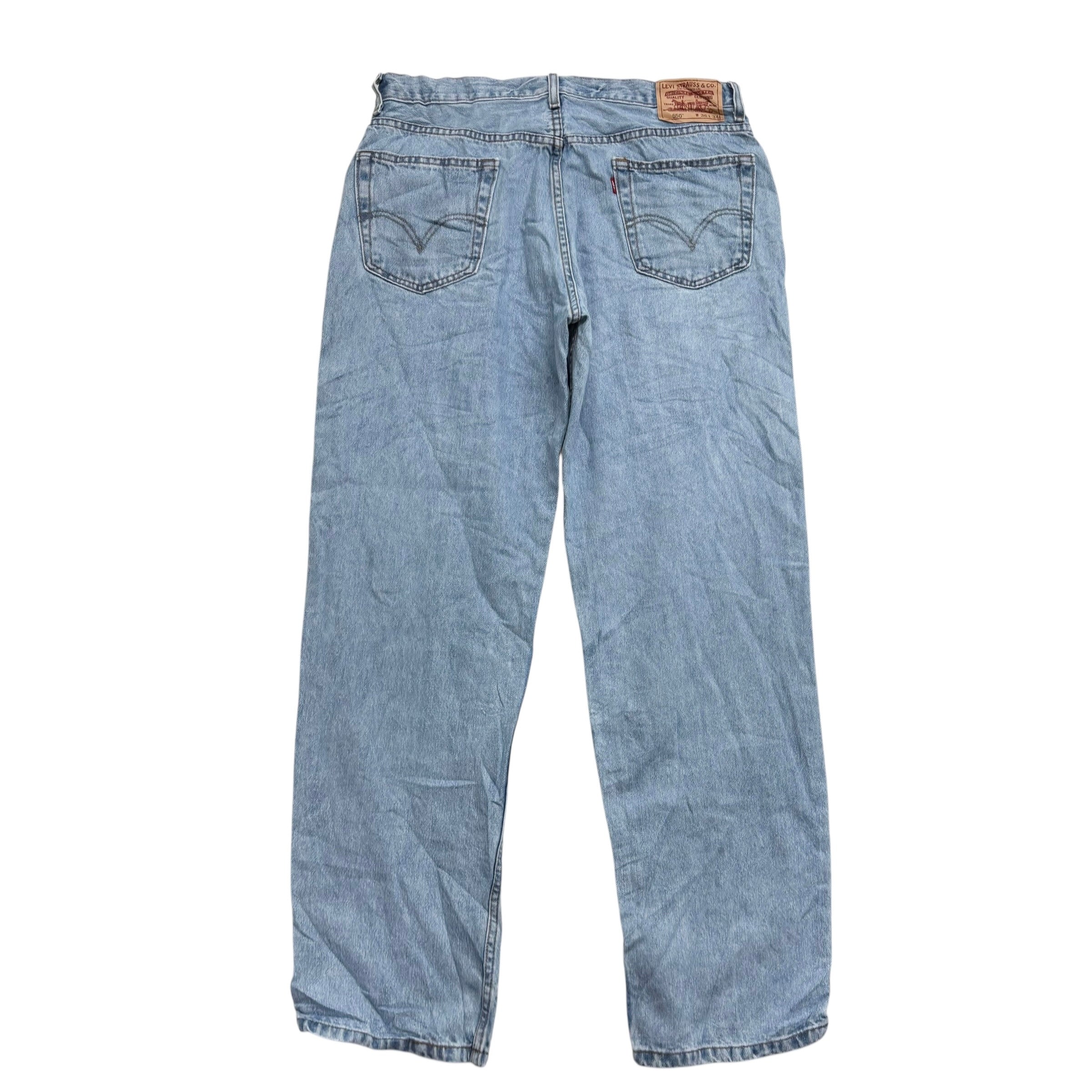Levis 550 Jeans W36 L34 Mens Light Blue Baggy Relaxed Straight Fit Vintage Denim