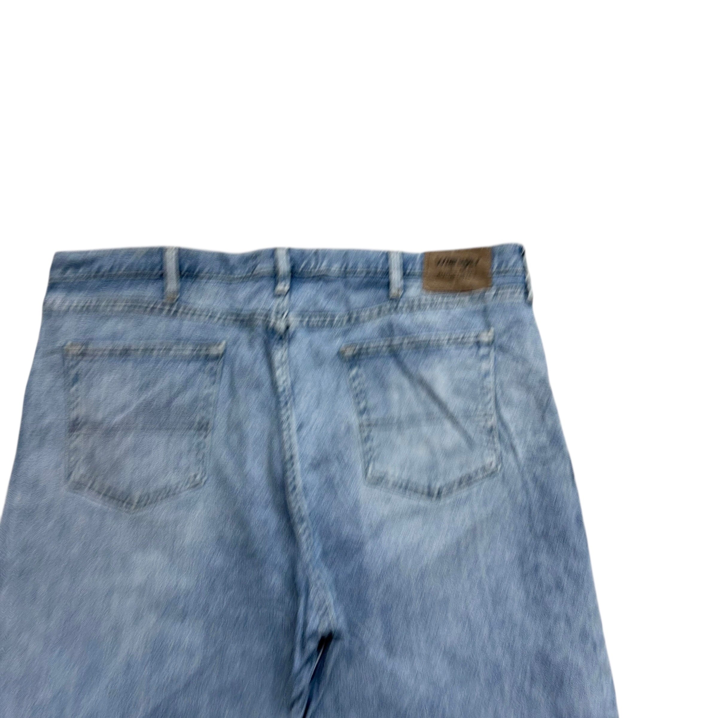 Wrangler Baggy Jorts W40 Mens Denim Shorts Light Blue Relaxed Fit Stretch