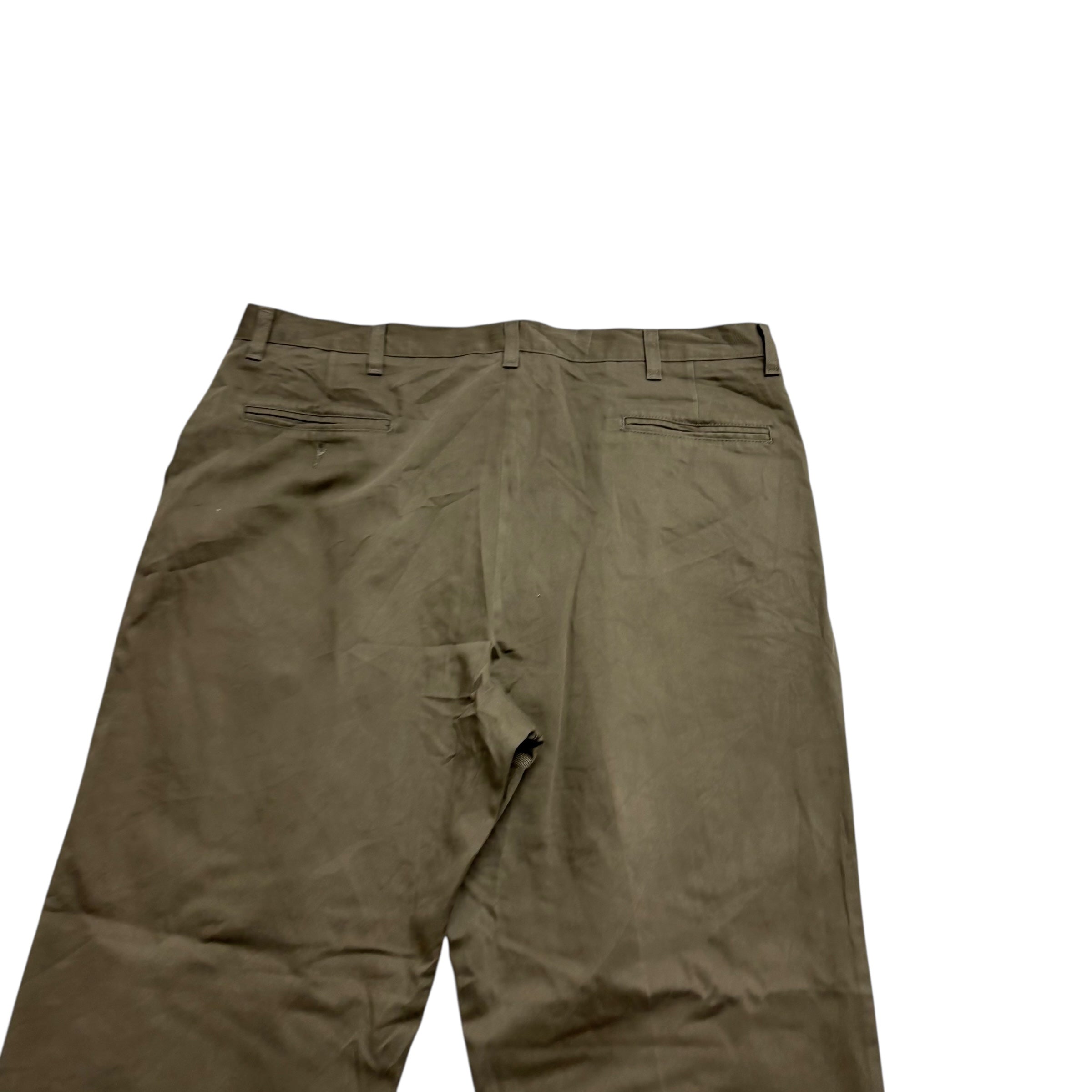 Wrangler Pleated Trousers W40 L32 Mens Green Relaxed Straight Vintage Pants (E)